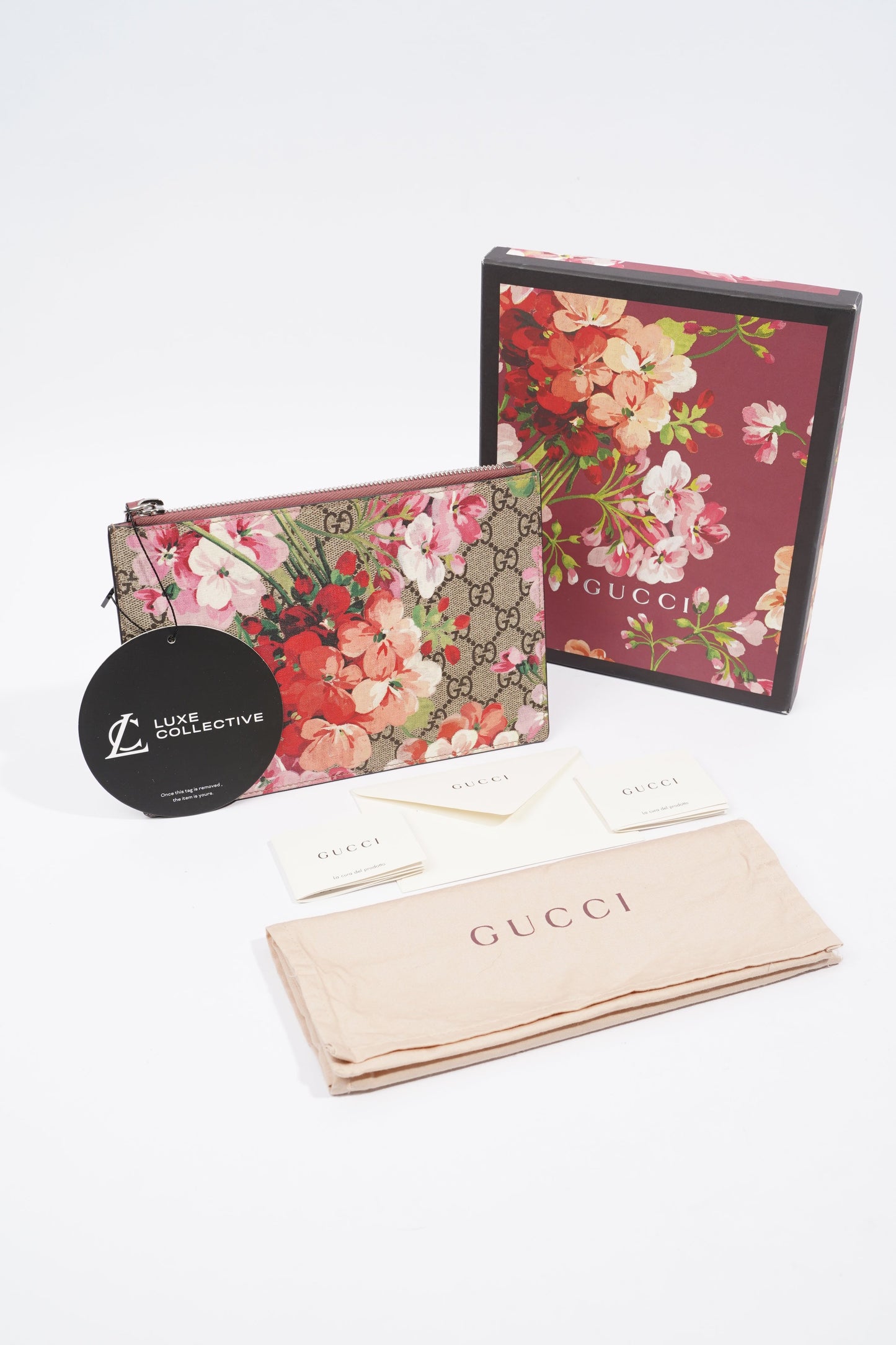 Gucci Bloom Pouch Supreme / Floral Coated Canvas