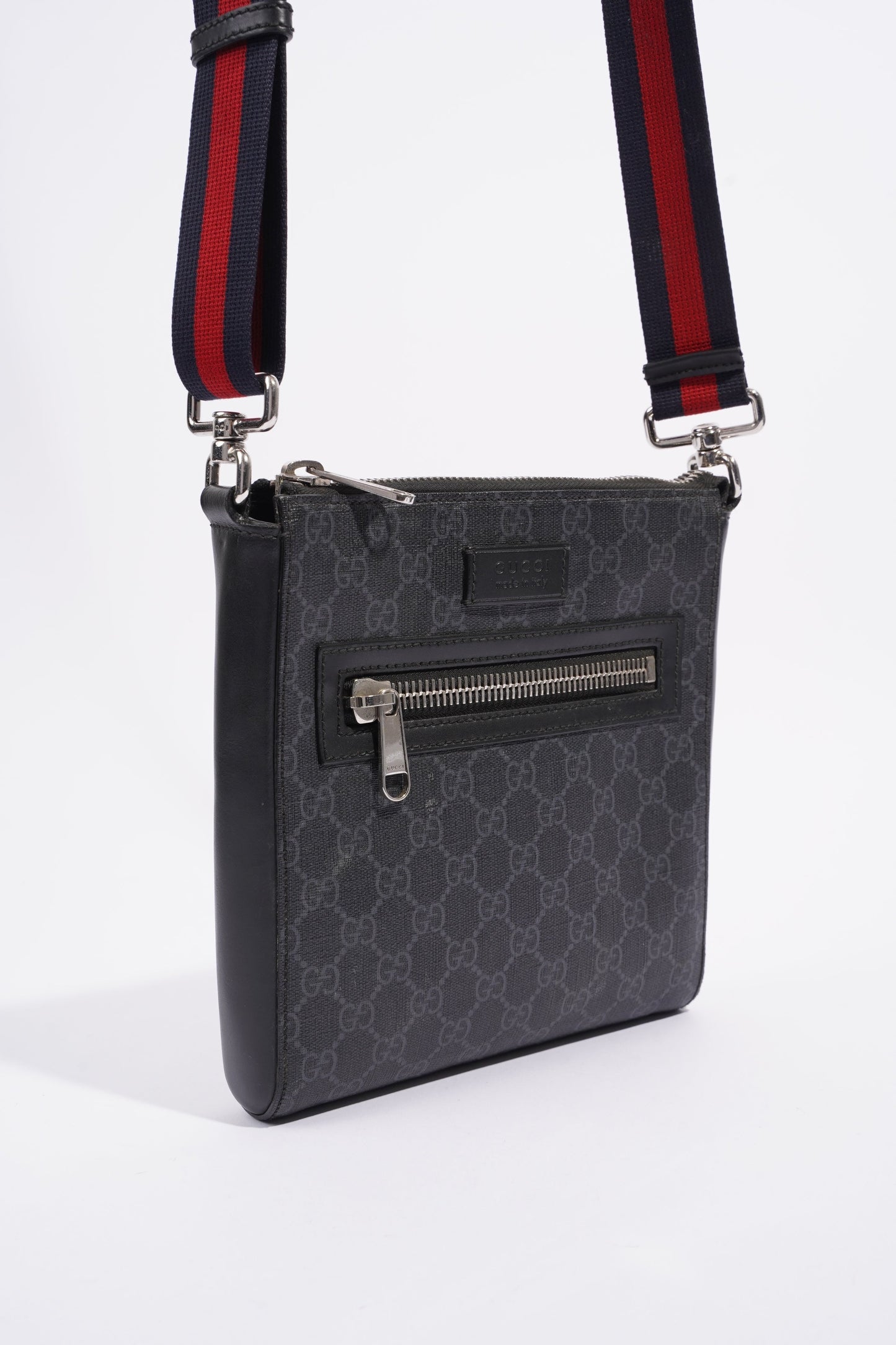Gucci Small Messenger Black GG Supreme Coated Canvas