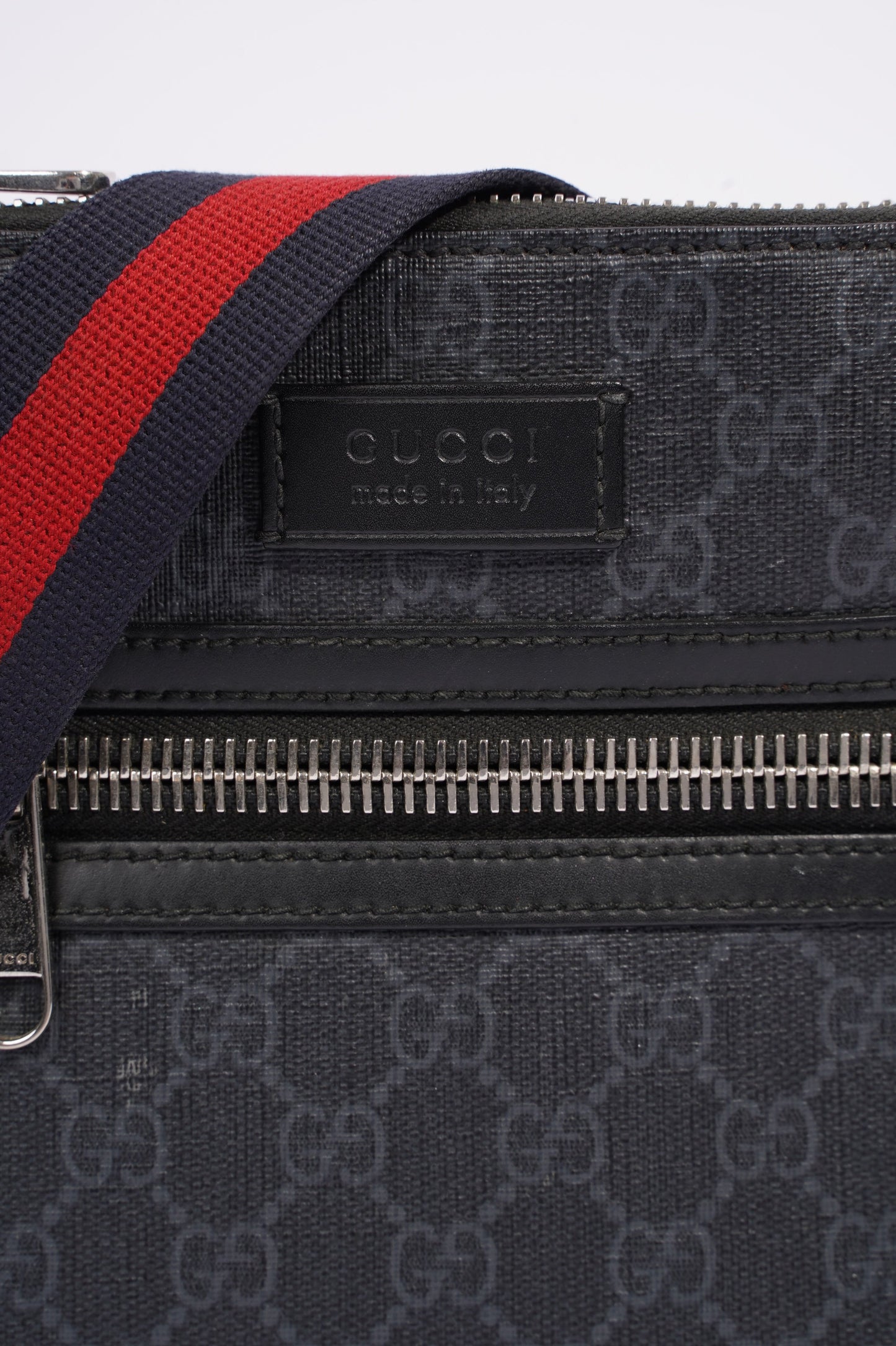 Gucci Small Messenger Black GG Supreme Coated Canvas