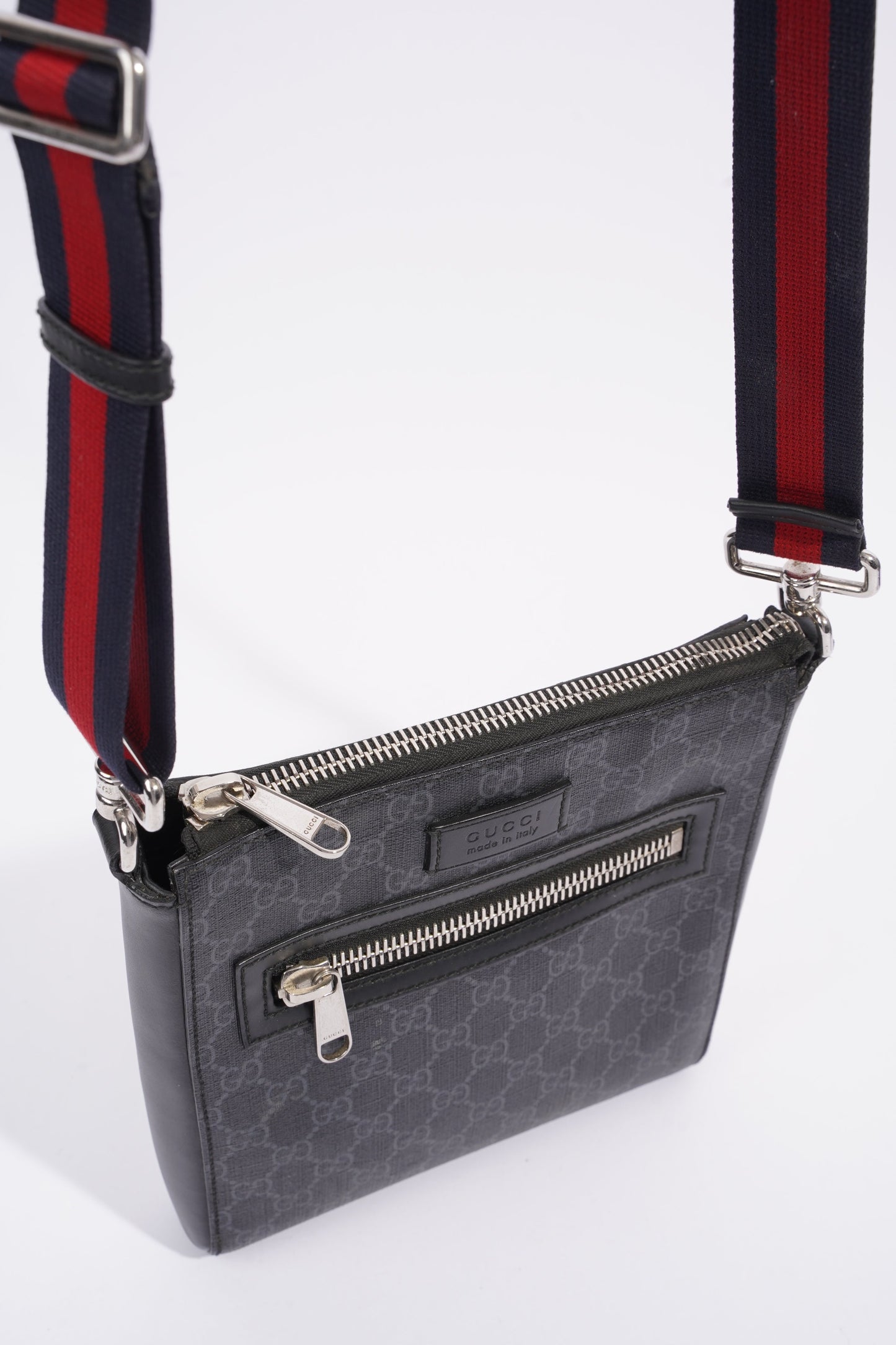 Gucci Small Messenger Black GG Supreme Coated Canvas