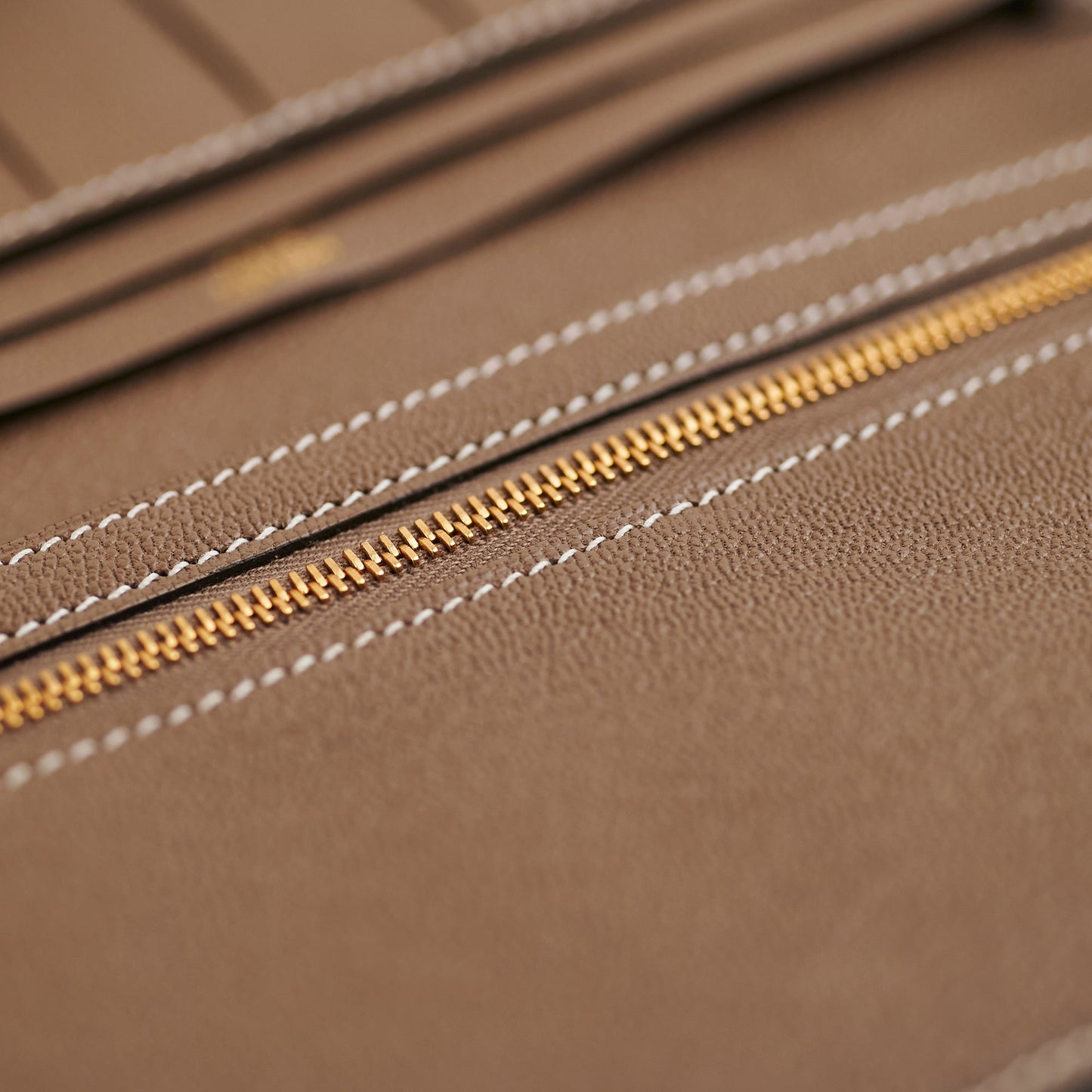 Hermes P-Feuille Bearn Wallet Etoupe
