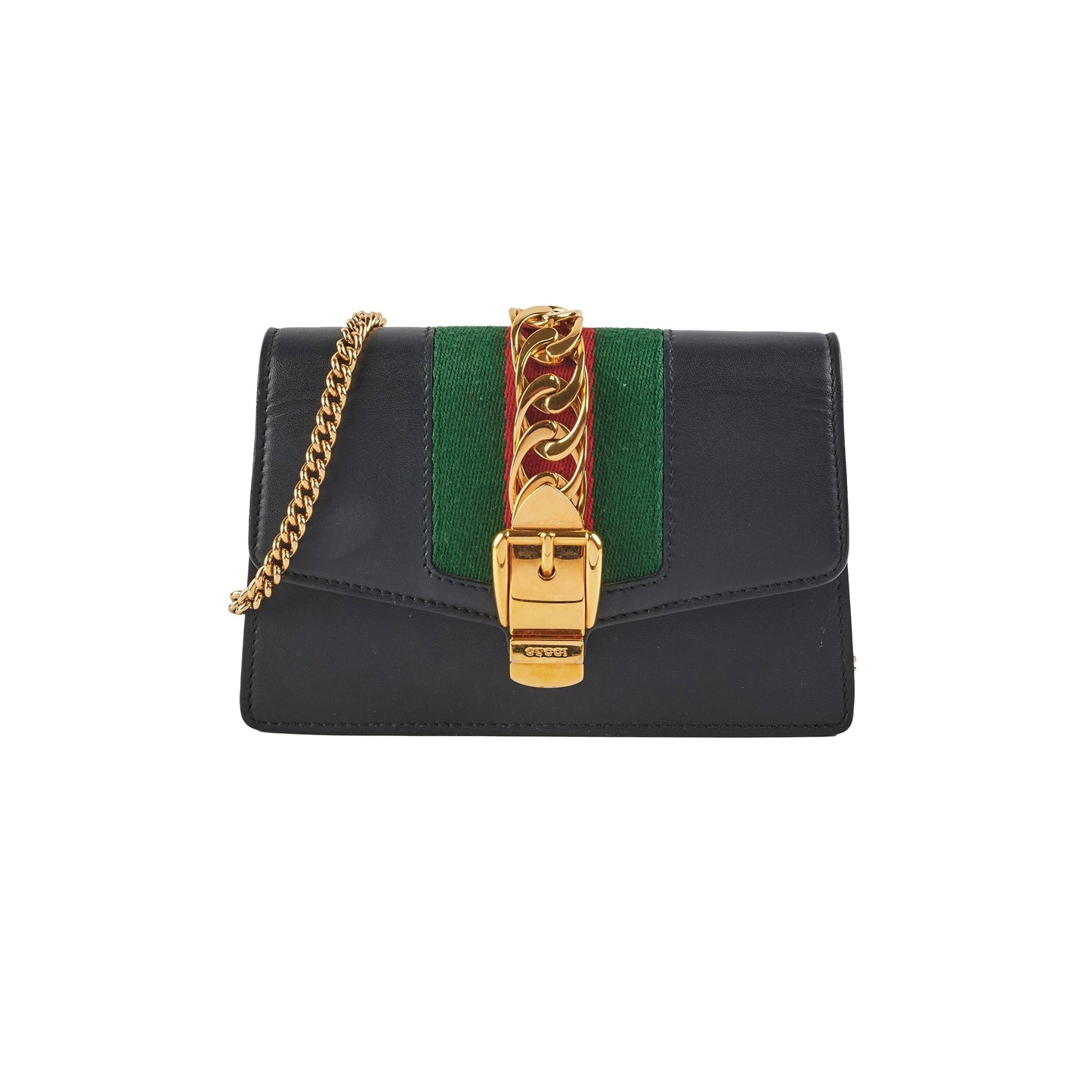 Gucci Supermini Sylvie Chain Bag Black