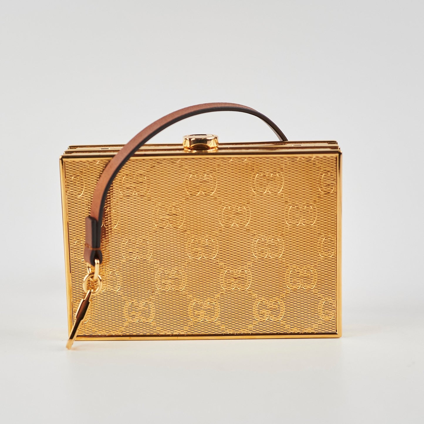 Gucci Gold Monogram Clutch