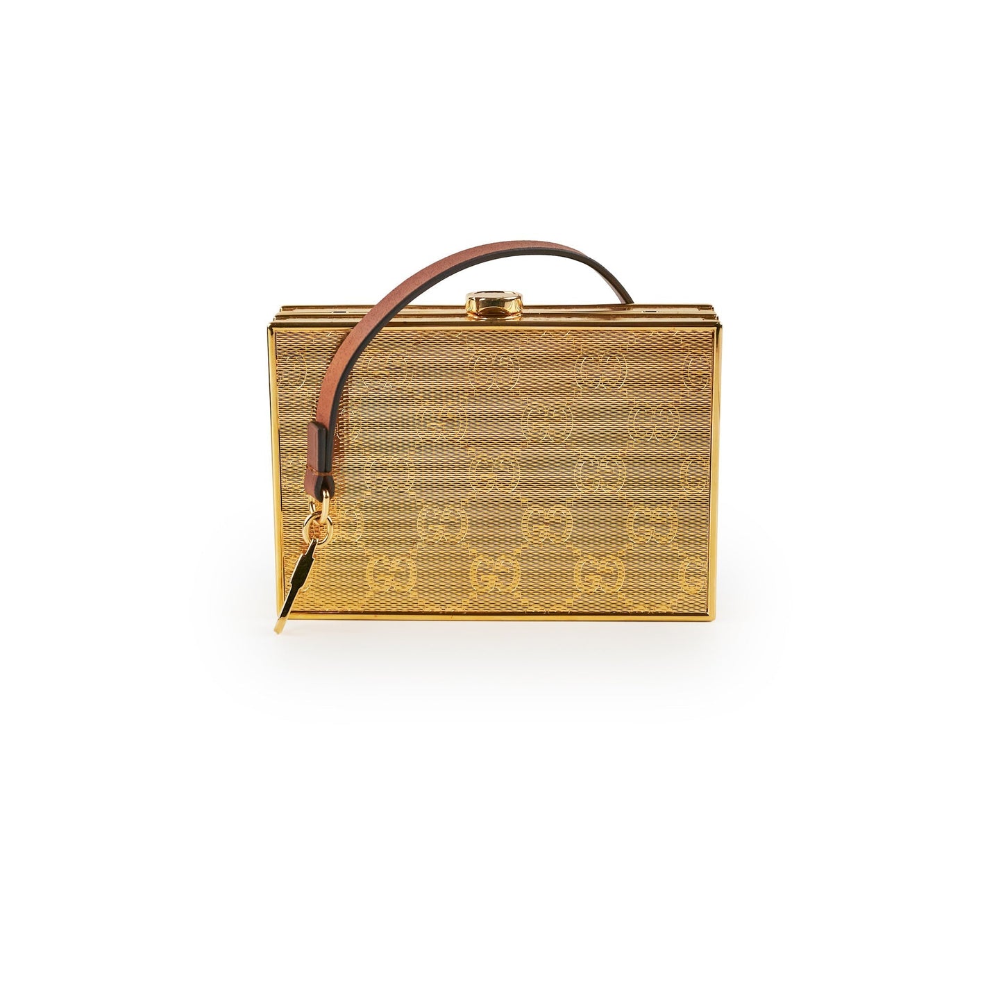 Gucci Gold Monogram Clutch