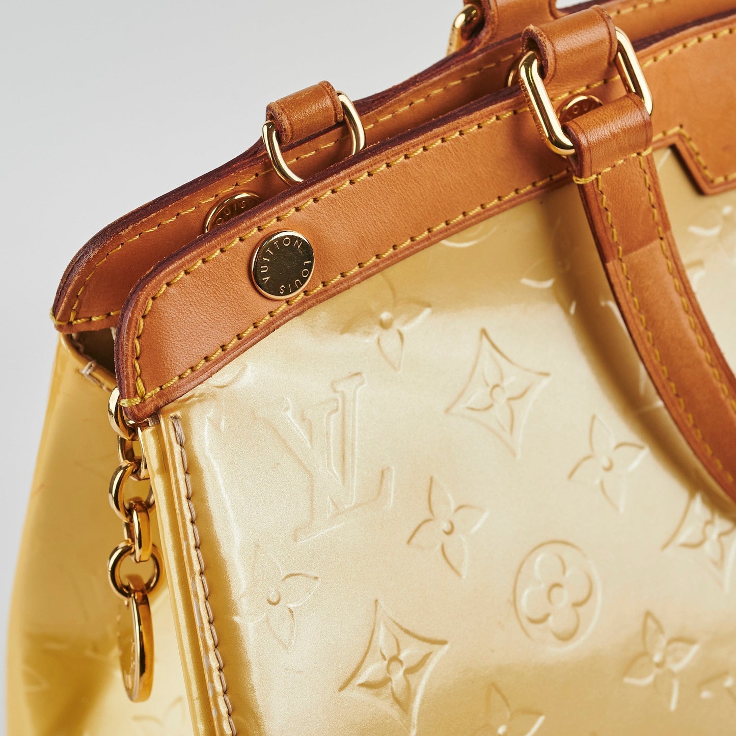 Louis Vuitton Brea Vernis MM Yellow