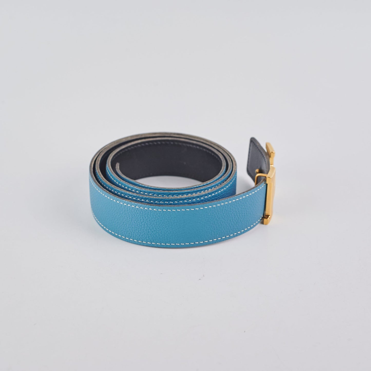 Hermes Constance Reversible Belt 30mm (Blue/Black)