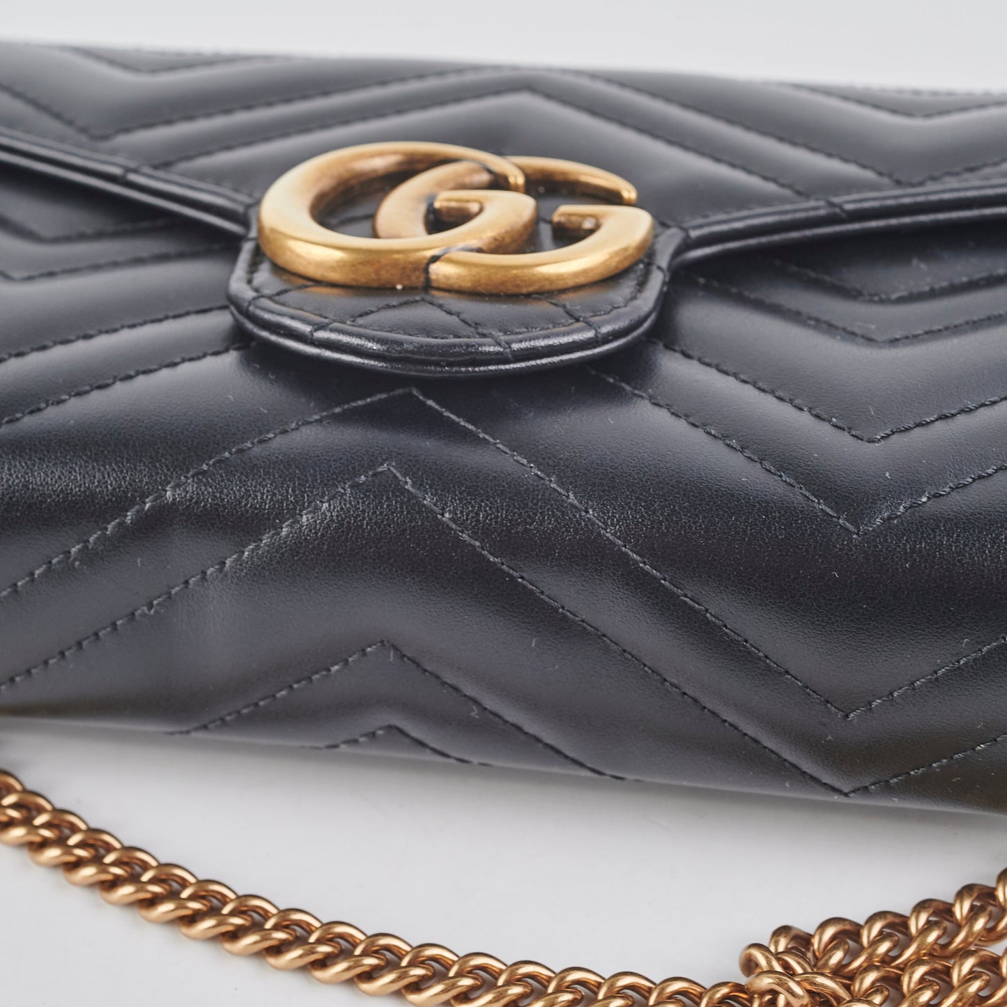 Gucci Marmont Wallet On Chain Woc Black