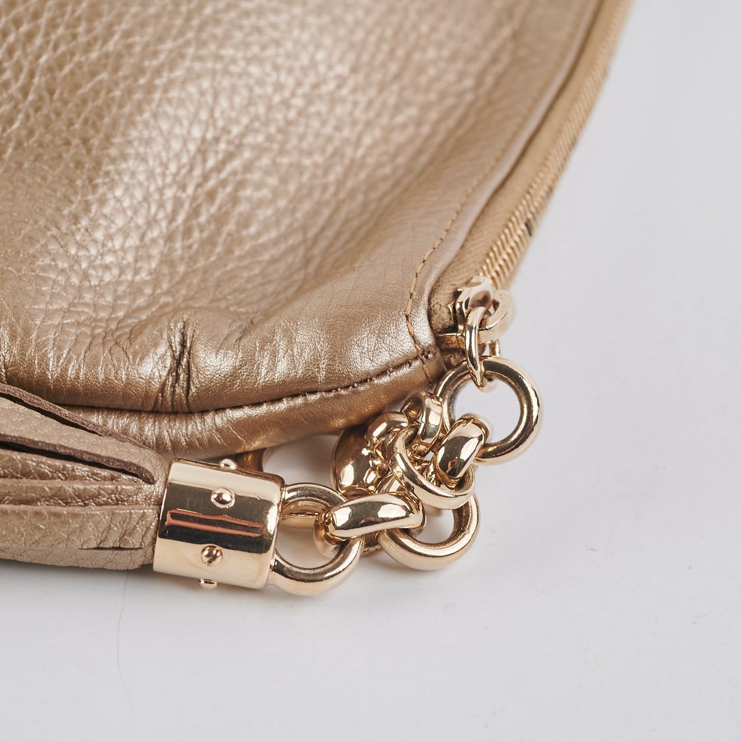 Gucci Metallic Gold Clutch
