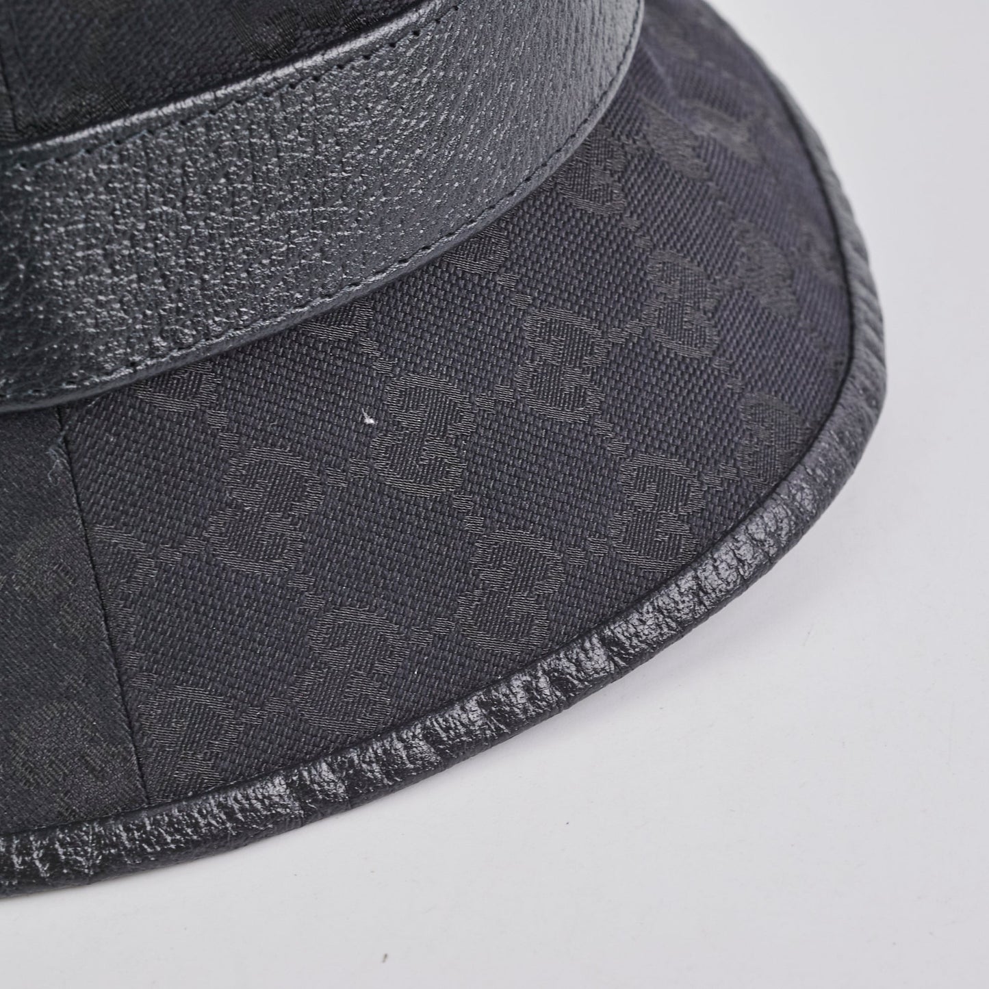 Gucci Monogram GG canvas Fedora Hat Small Black 57cm
