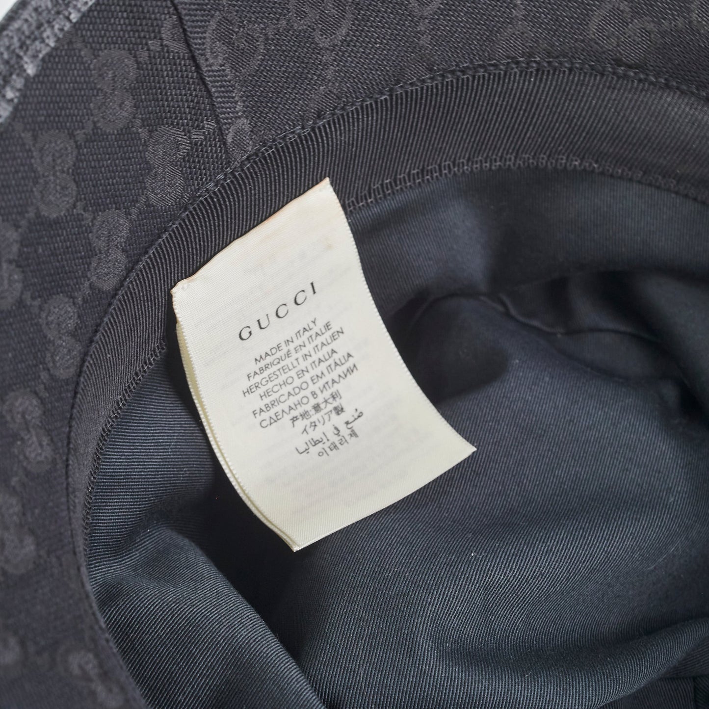 Gucci Monogram GG canvas Fedora Hat Small Black 57cm