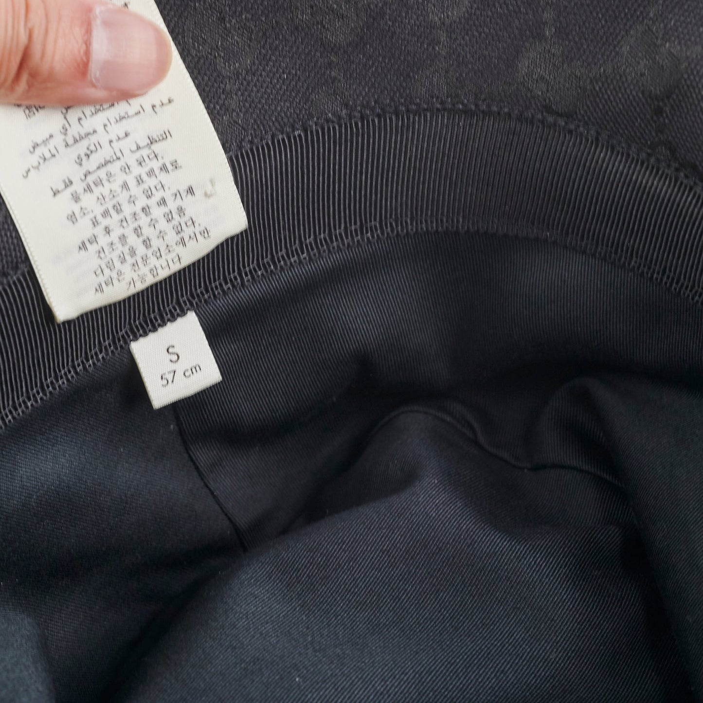 Gucci Monogram GG canvas Fedora Hat Small Black 57cm