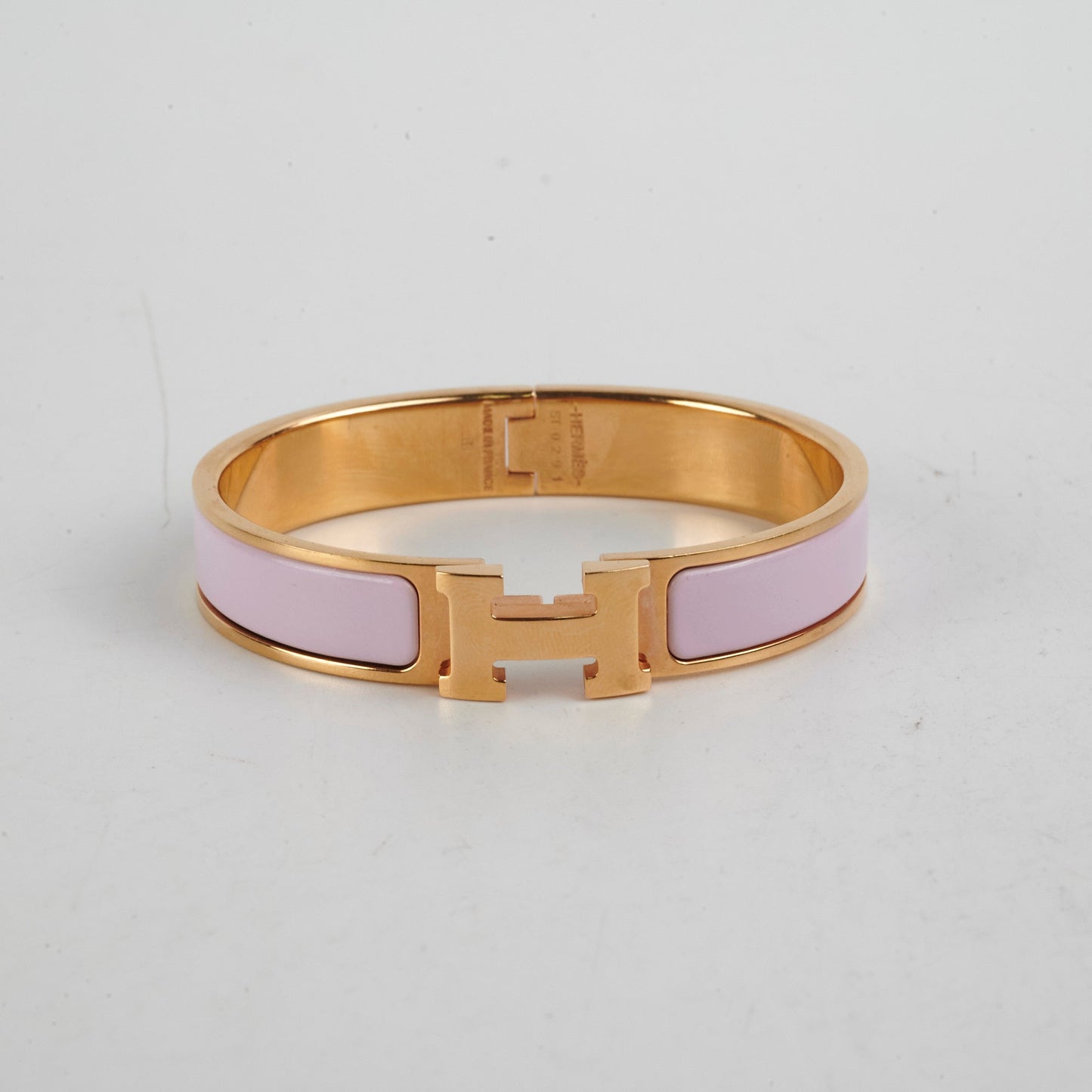 Hermes Clic H Bracelet GM Size - Rose Dragree