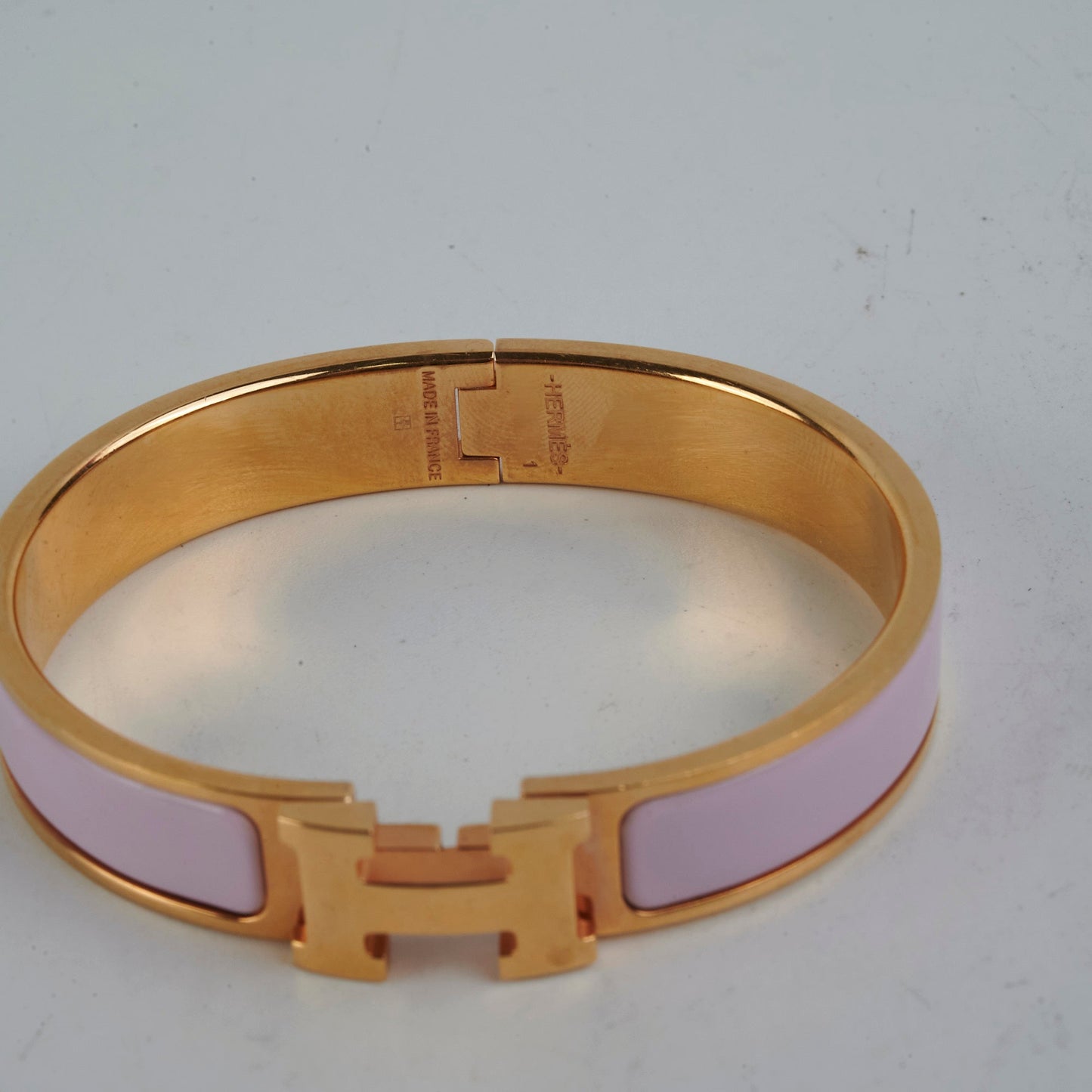Hermes Clic H Bracelet GM Size - Rose Dragree