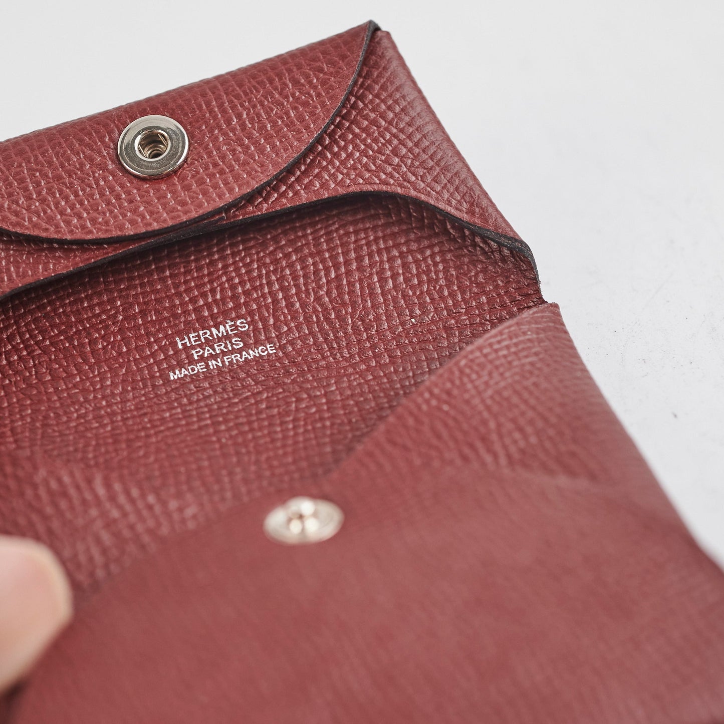 Hermes Bastia Coin  Alice Bags Rouge H C Stamp
