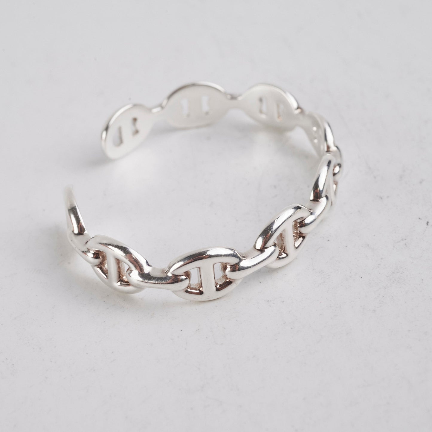 Hermes Sterling Silver Chaine D'ancre Bracelet SH
