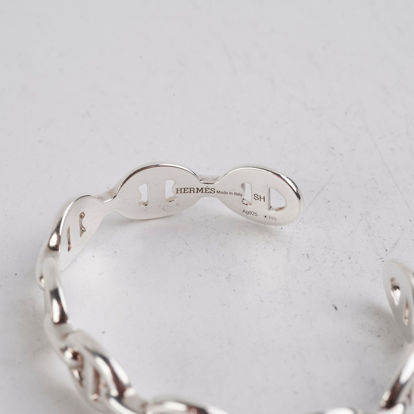 Hermes Sterling Silver Chaine D'ancre Bracelet SH