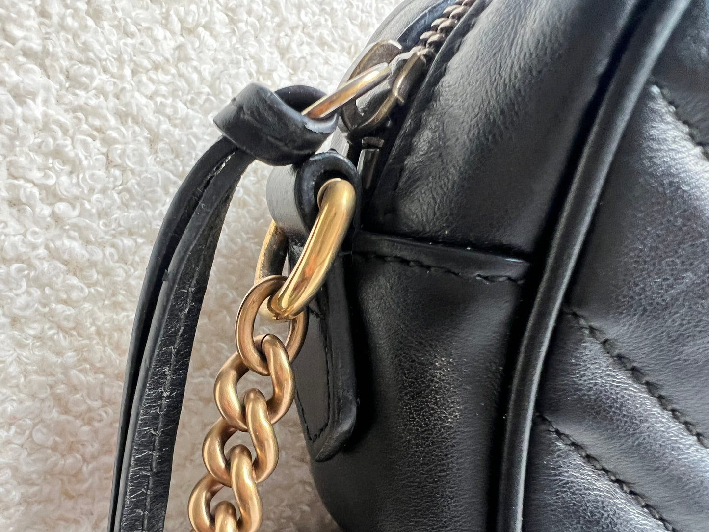 Gucci GG Black Marmont Mini Shoulder Bag (RRP £1,360)