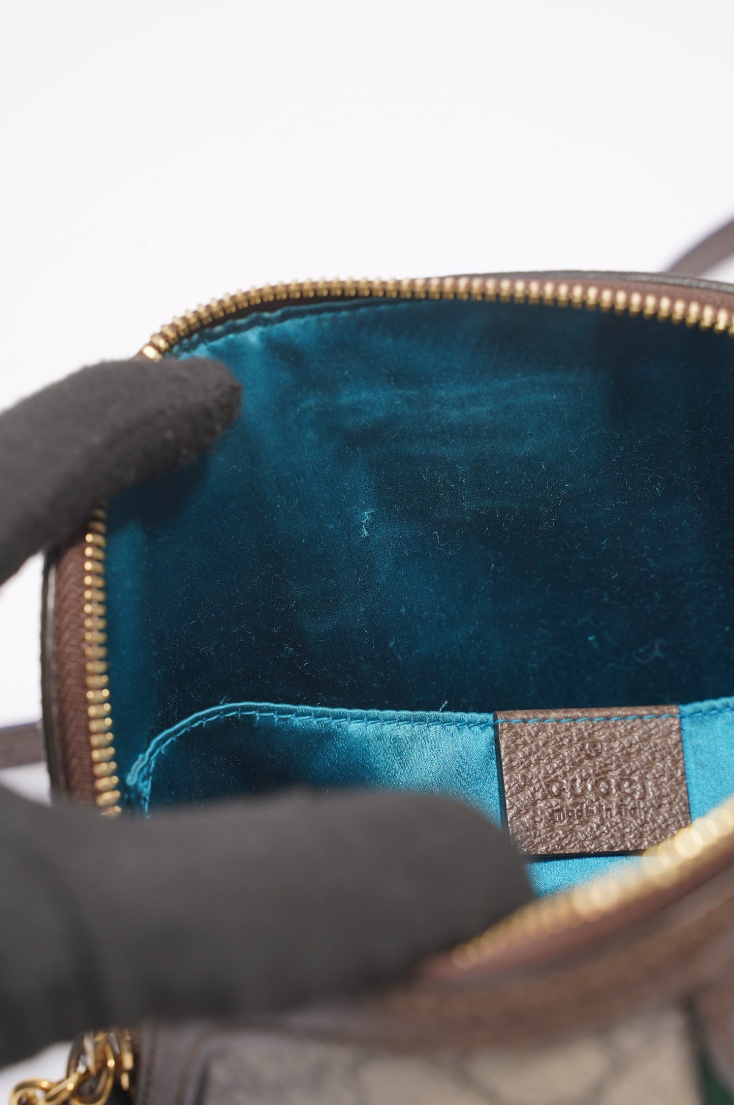 Gucci Ophidia Dome Bag Supreme / Brown Coated Canvas Small