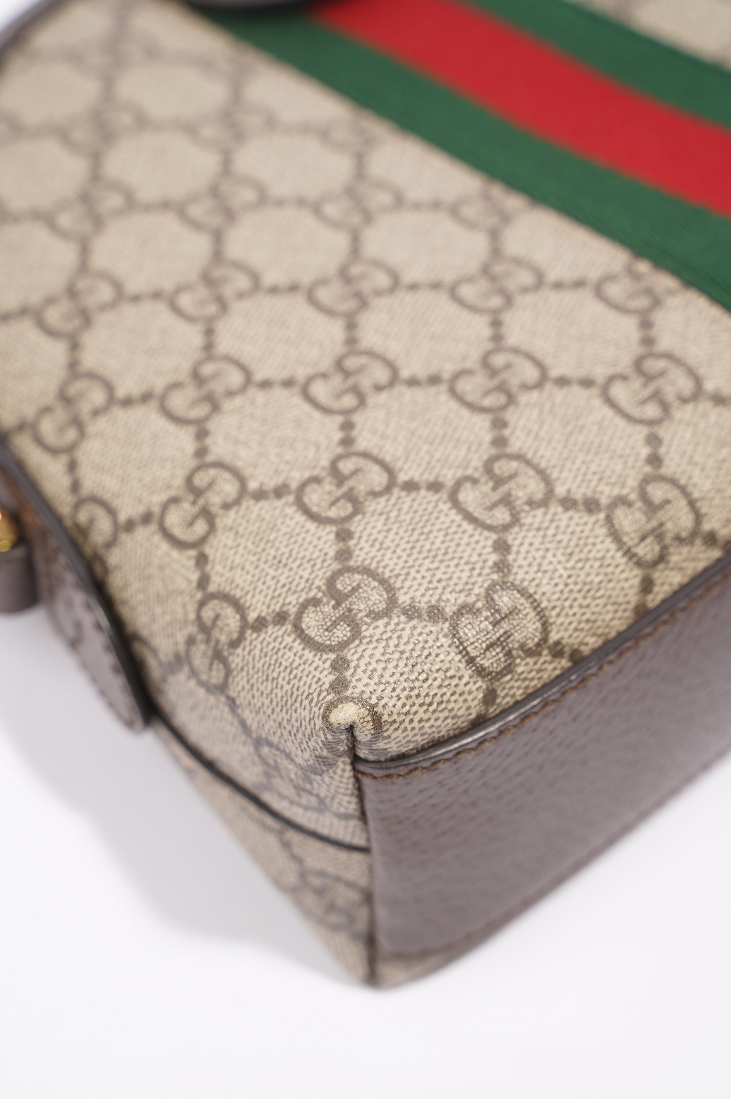 Gucci Ophidia Dome Bag Supreme / Brown Coated Canvas Small