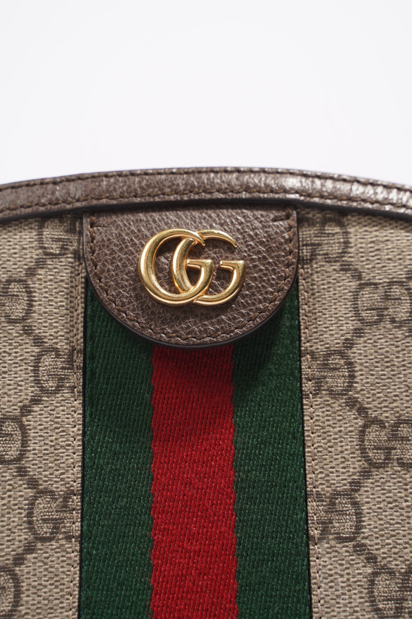 Gucci Ophidia Dome Bag Supreme / Brown Coated Canvas Small