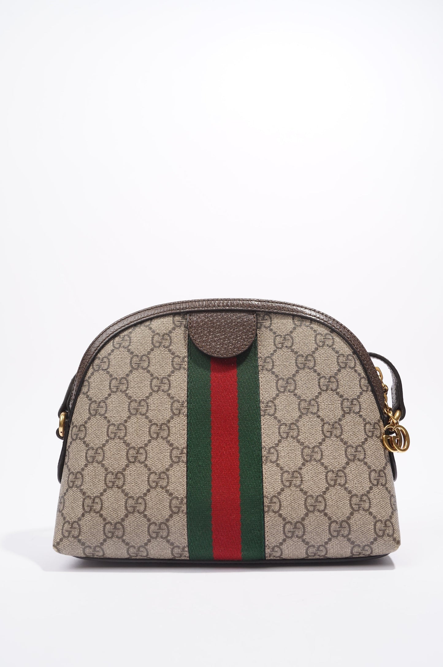 Gucci Ophidia Dome Bag Supreme / Brown Coated Canvas Small