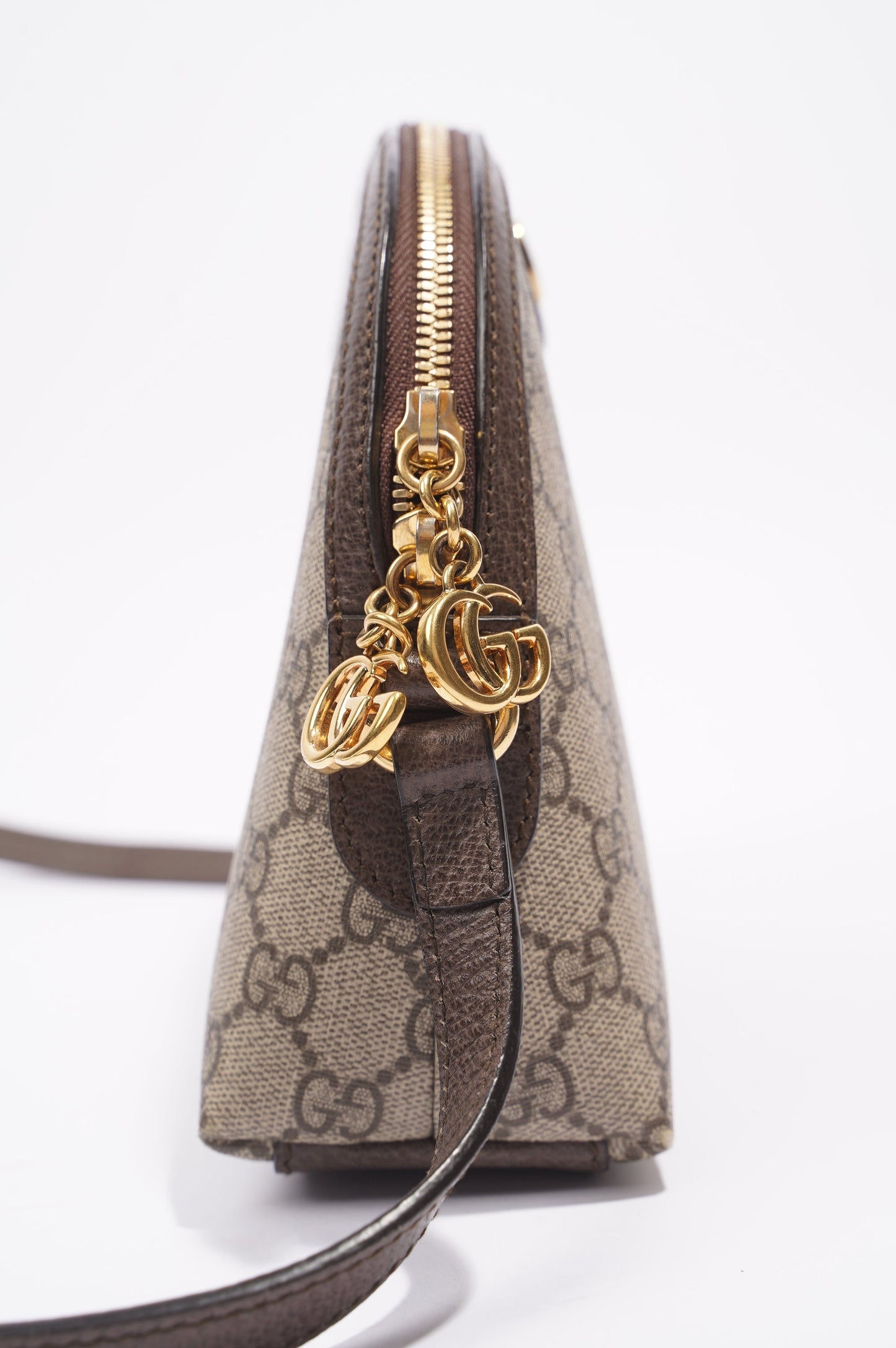 Gucci Ophidia Dome Bag Supreme / Brown Coated Canvas Small