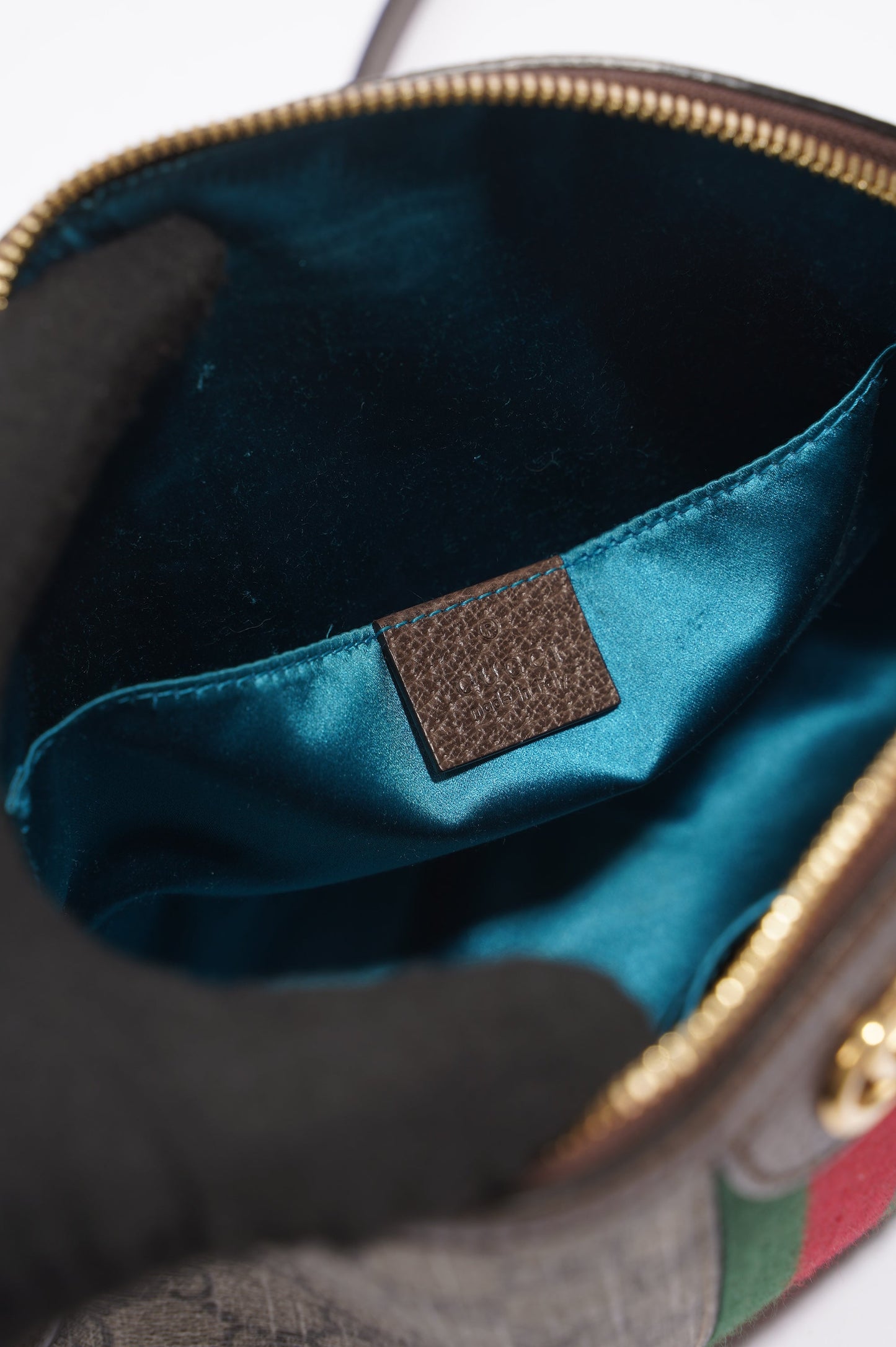Gucci Ophidia Dome Bag Supreme / Brown Coated Canvas Small