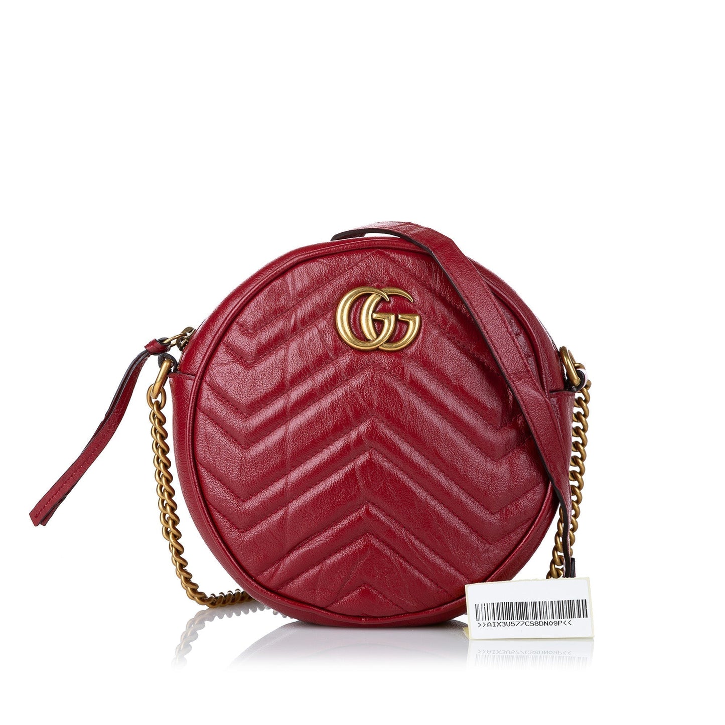 Gucci GG Marmont Round Red Leather