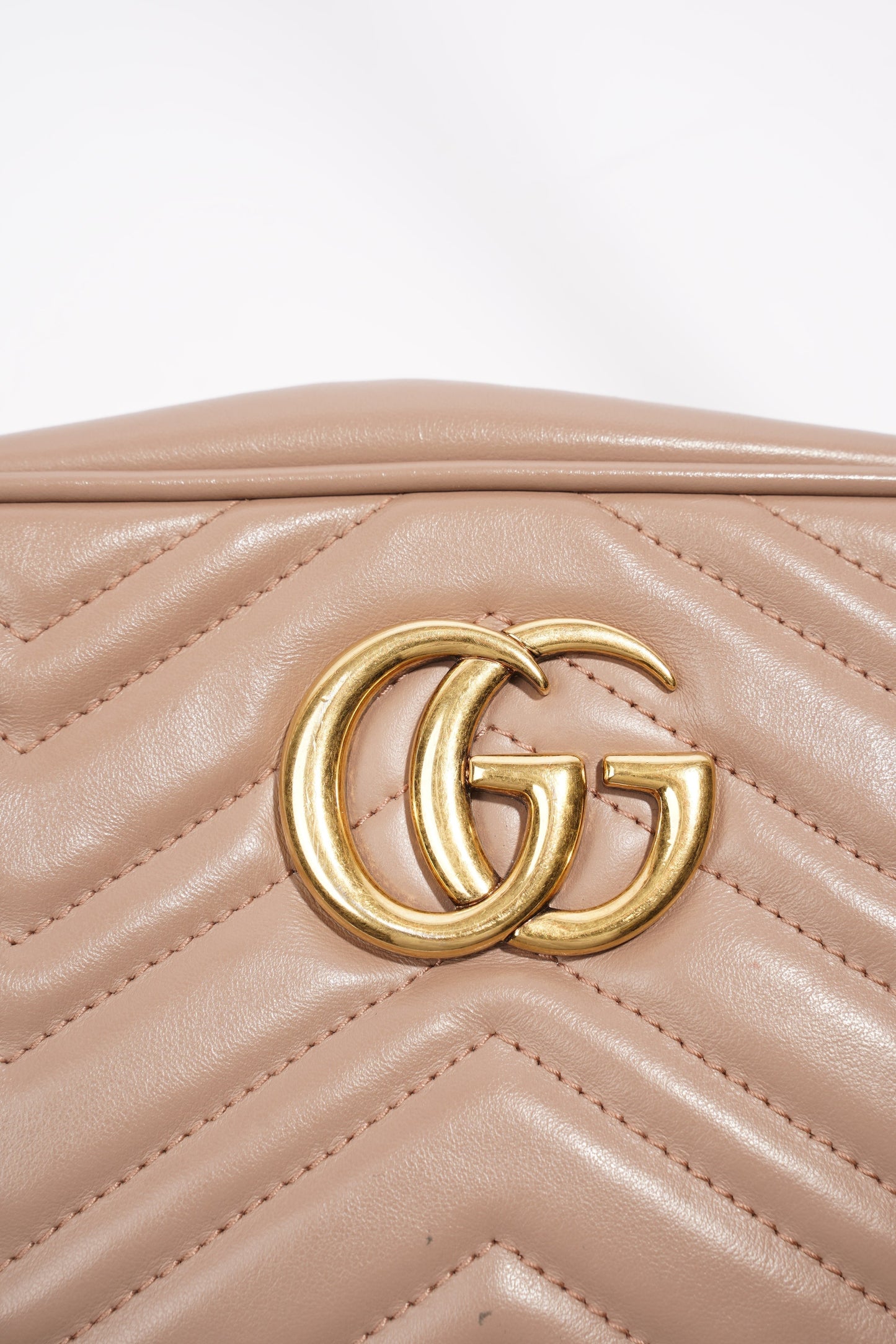 Gucci Marmont Zip Dusty Pink Matelasse Leather Small