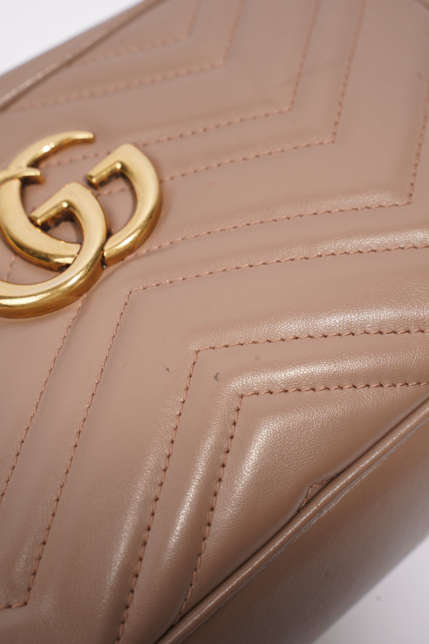 Gucci Marmont Zip Dusty Pink Matelasse Leather Small