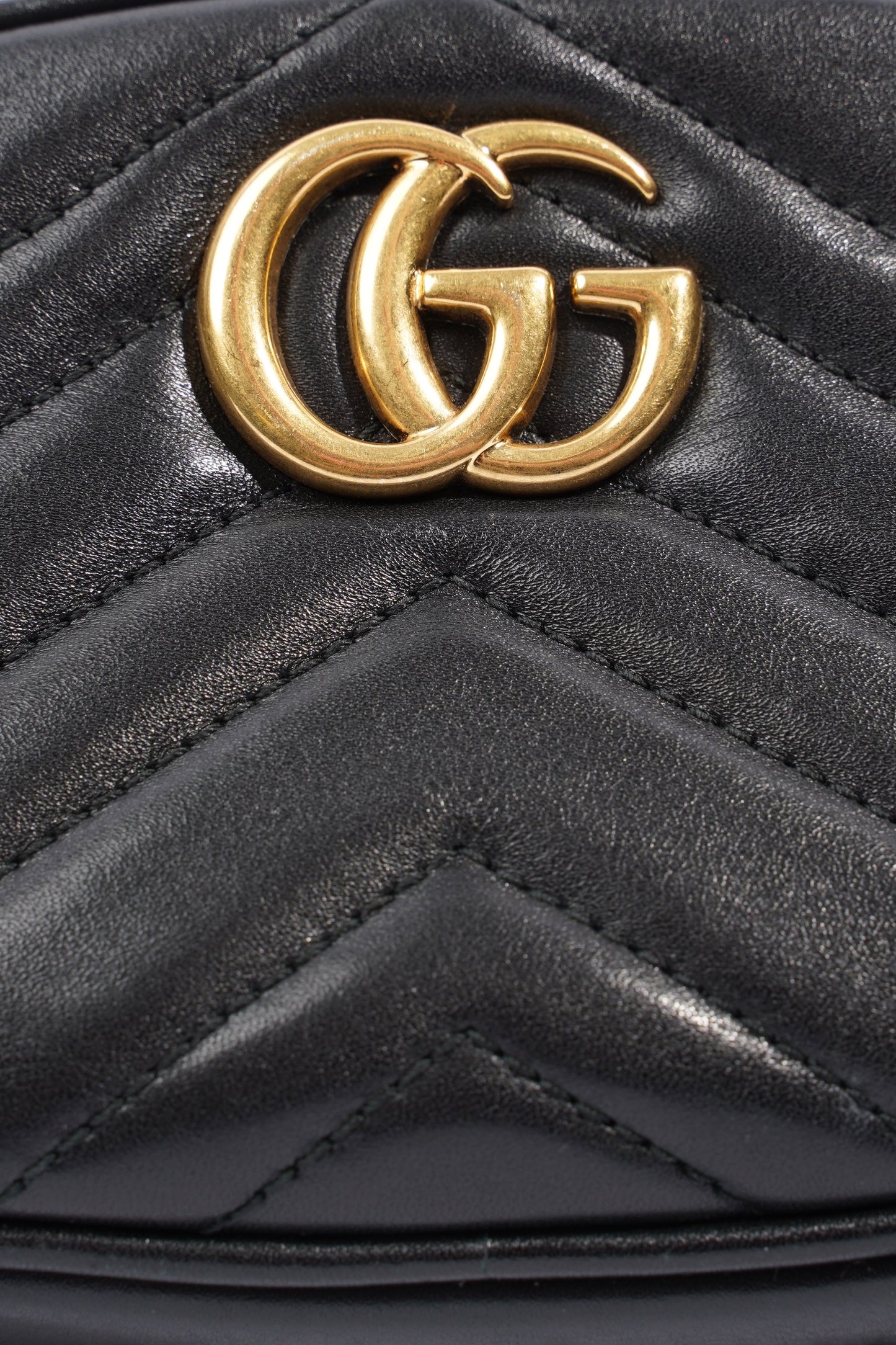 Gucci Marmont Belt Bag Black Matelasse Leather 75cm 30"