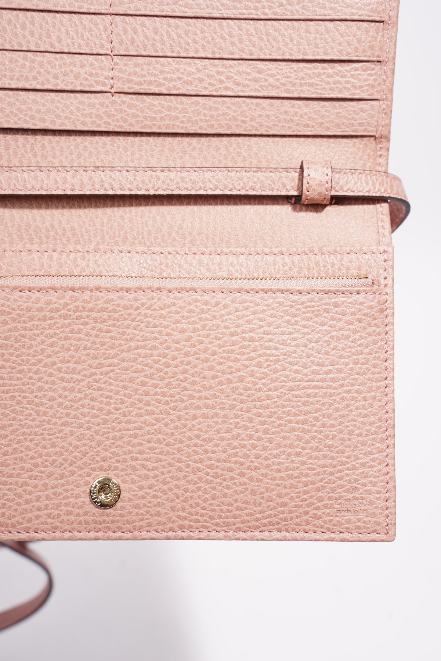 Gucci Swing Shoulder Bag Pink Leather