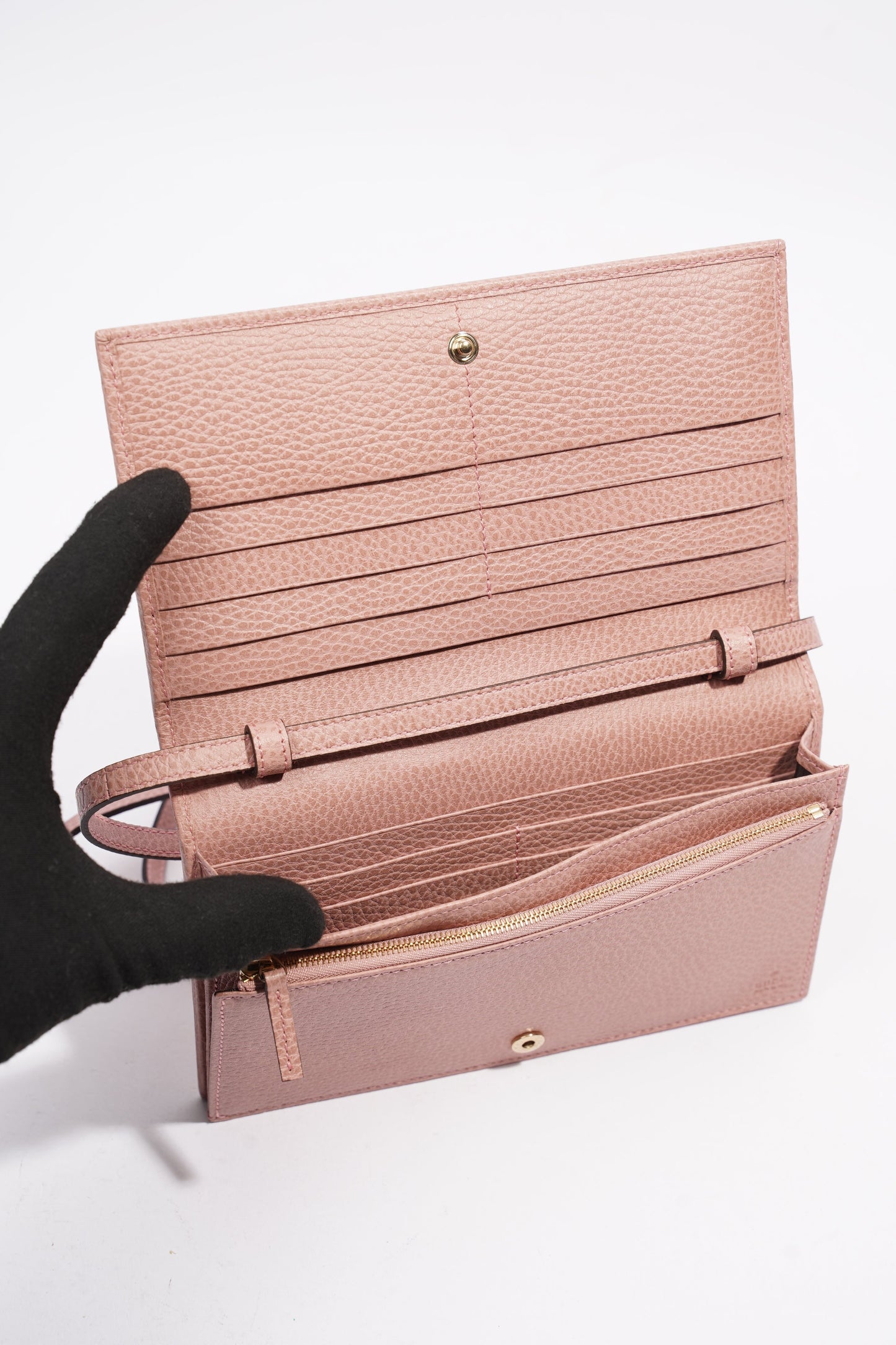 Gucci Swing Shoulder Bag Pink Leather