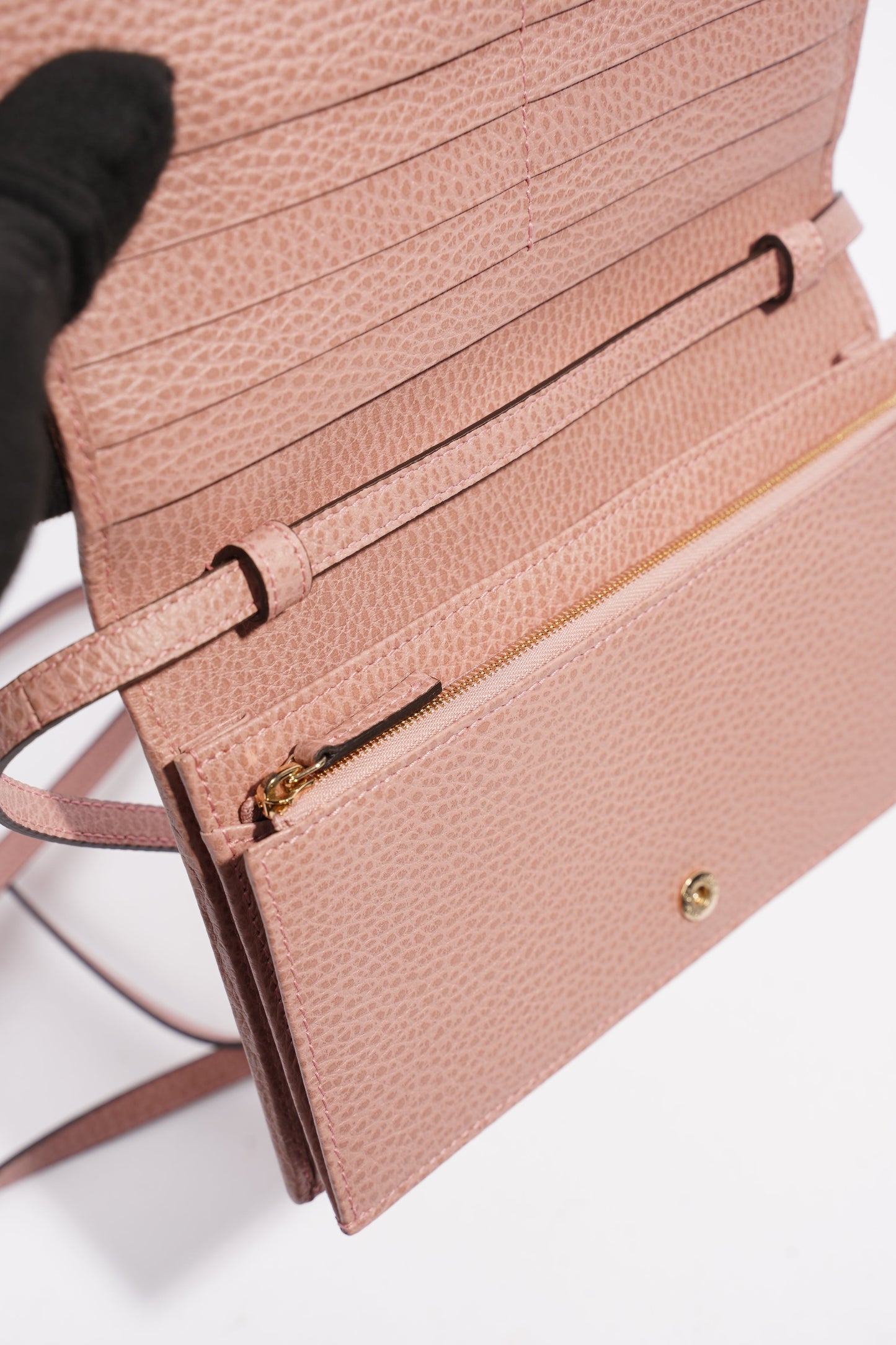 Gucci Swing Shoulder Bag Pink Leather