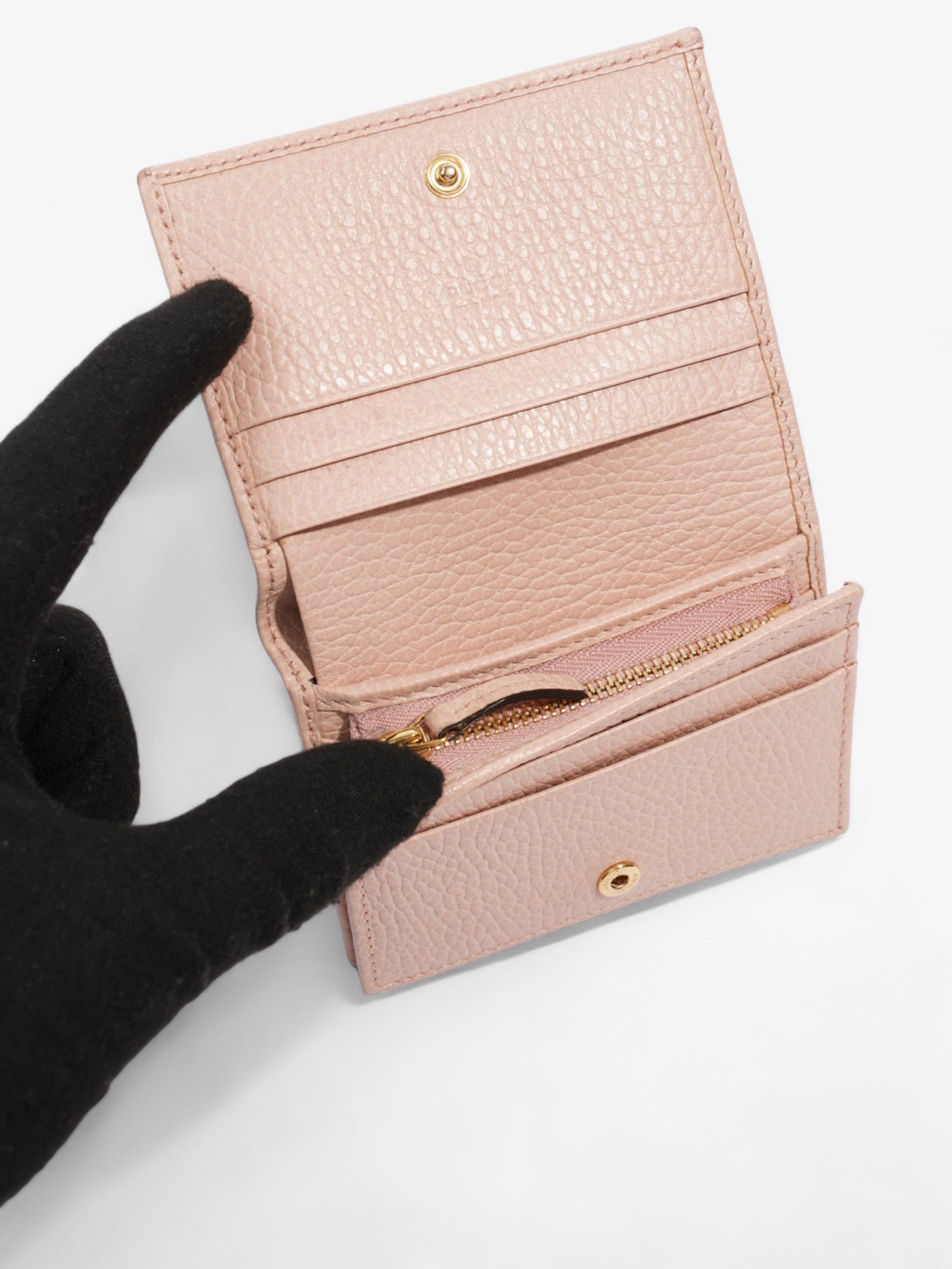 Gucci GG Marmont Compact Wallet Light Pink Leather