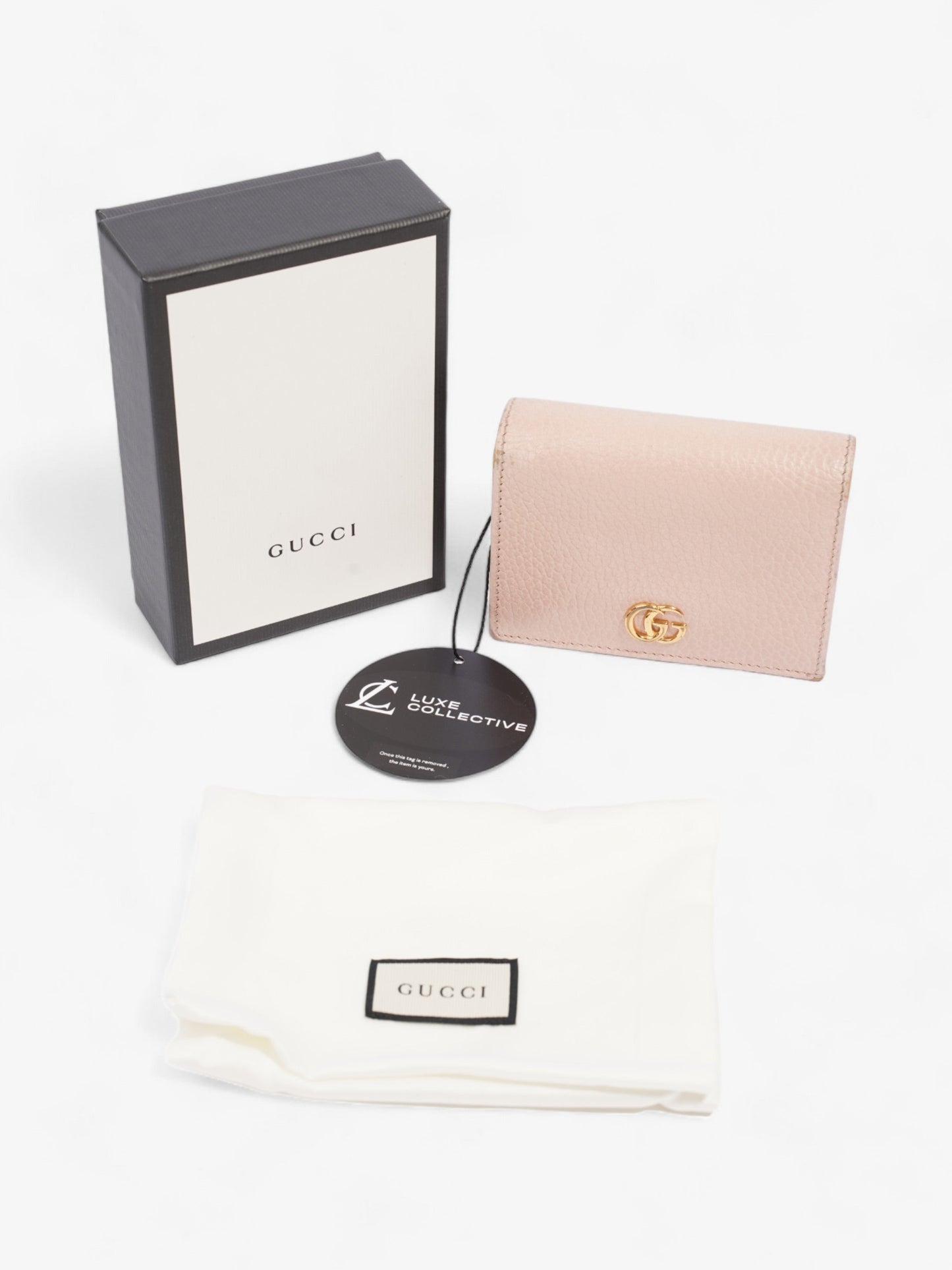 Gucci GG Marmont Compact Wallet Light Pink Leather