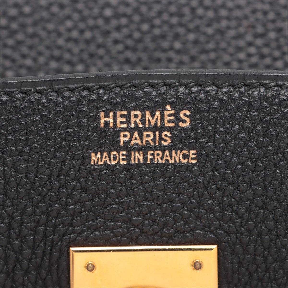 Hermes Birkin 35 Togo Black Square E Stamp