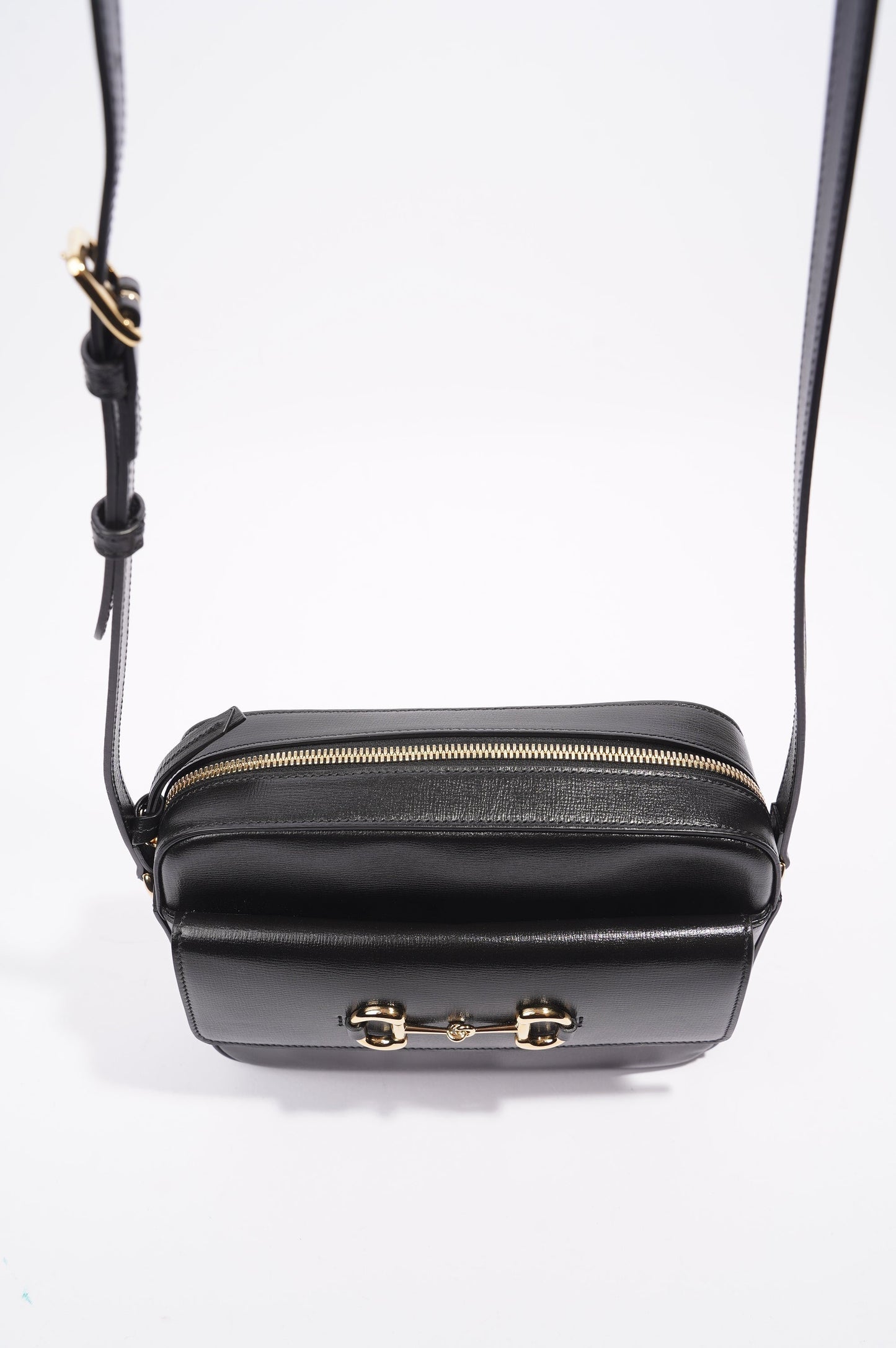 Gucci Horsebit 1955 Small Shoulder Bag Black Black Leather Small