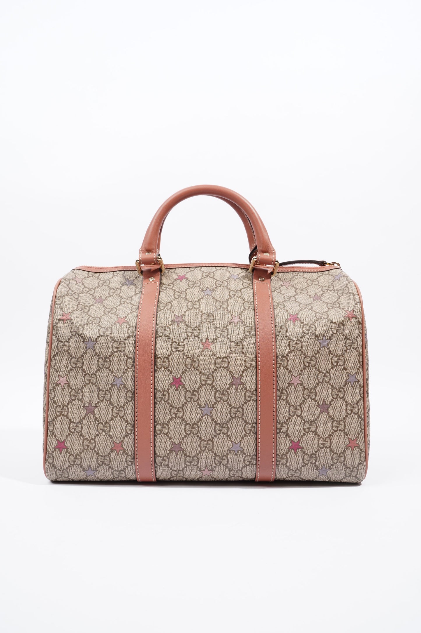 Gucci GG Supreme Stars Joy Boston Beige / Dusty Pink Coated Canvas Medium