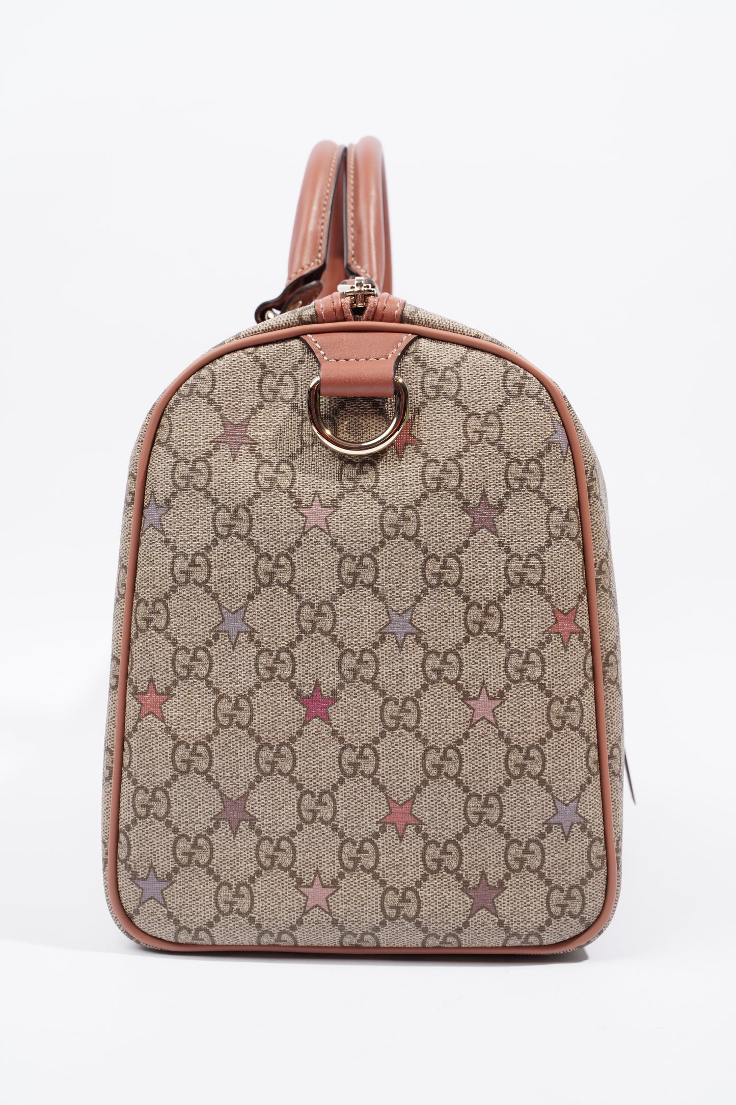 Gucci GG Supreme Stars Joy Boston Beige / Dusty Pink Coated Canvas Medium