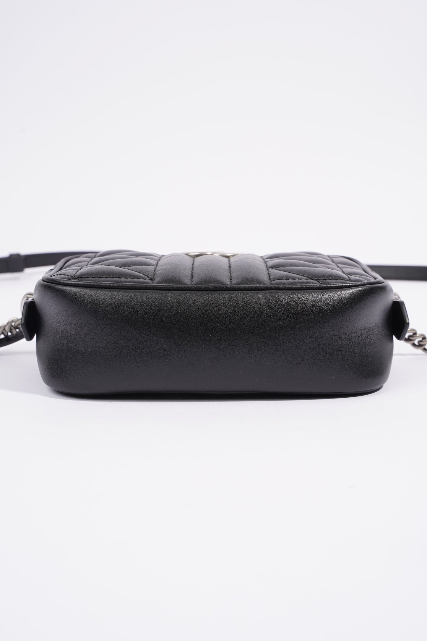 Gucci Marmont Zip Black Matelasse Leather Mini