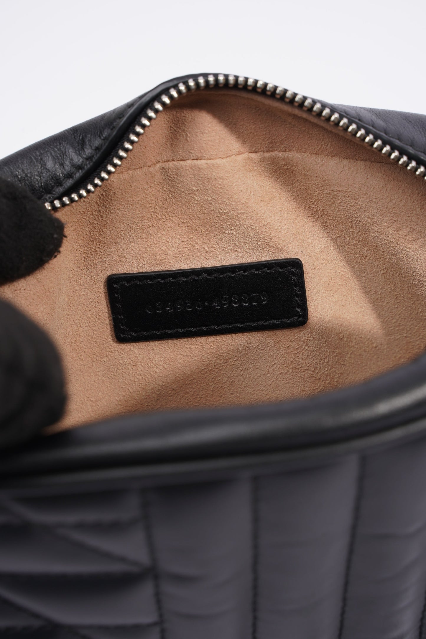 Gucci Marmont Zip Black Matelasse Leather Mini
