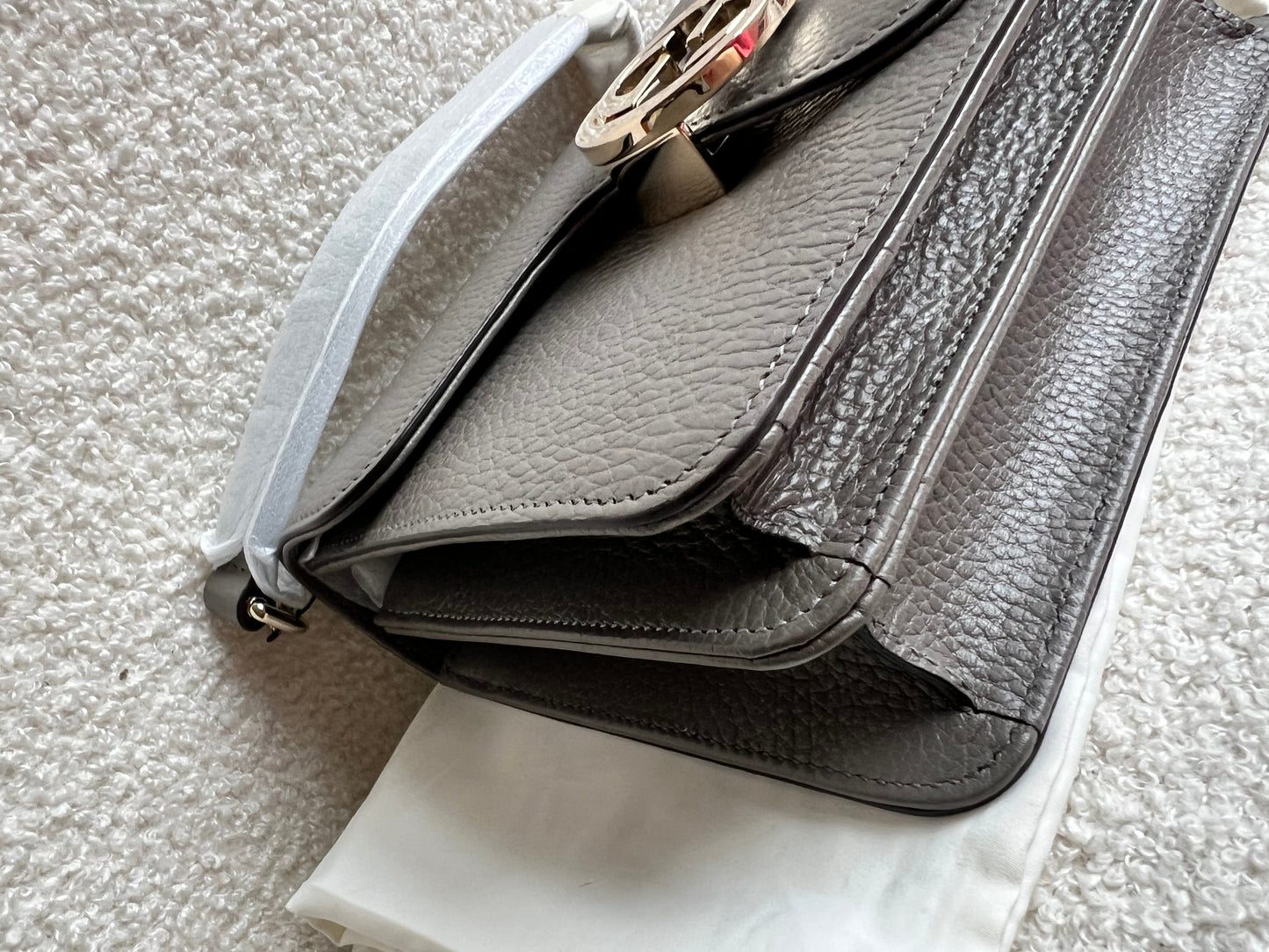 Gucci Interlocking GG Grey Small Shoulder Bag