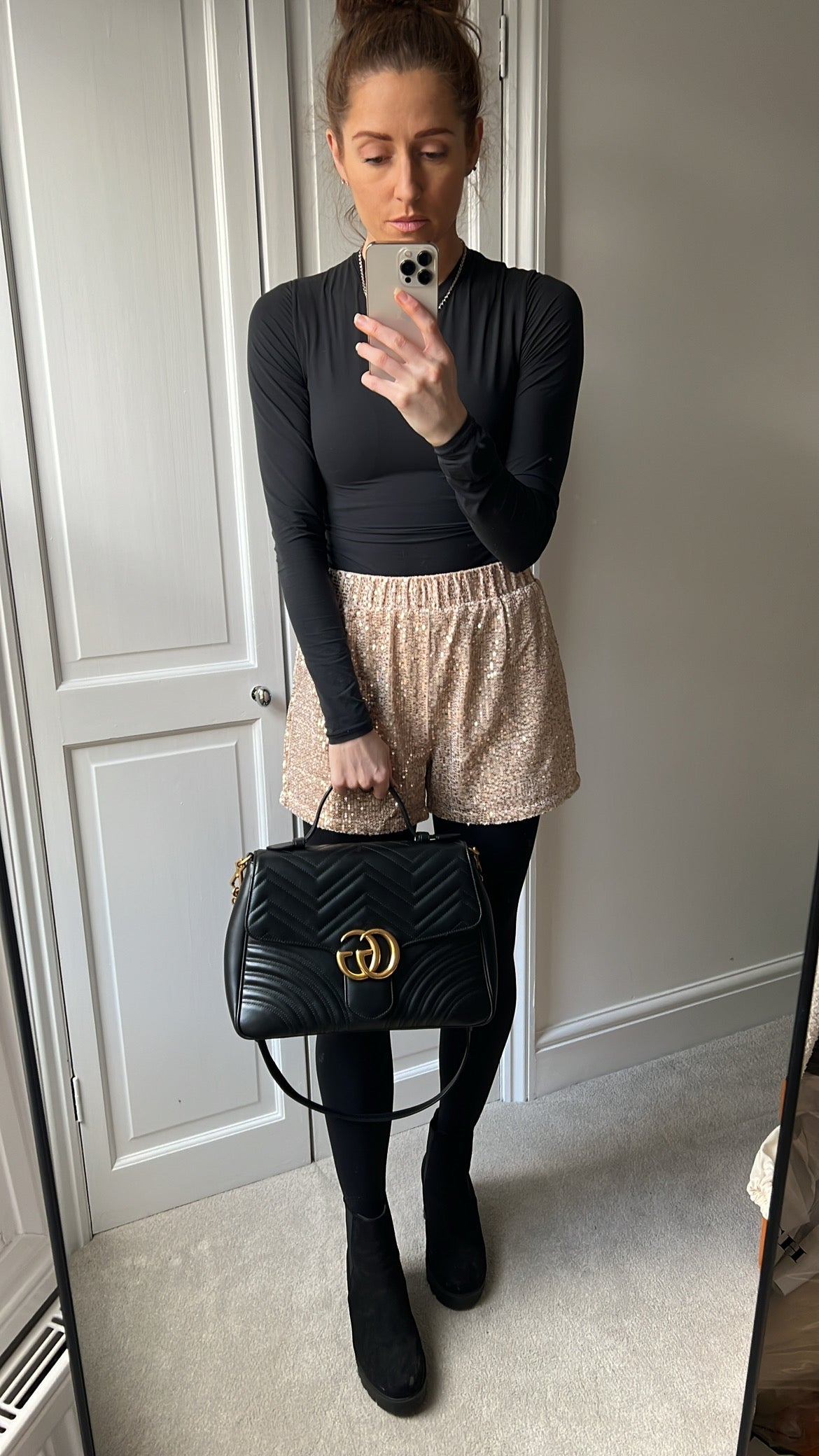 Gucci GG Black Marmont Medium Top Handle Bag (RRP £2290)