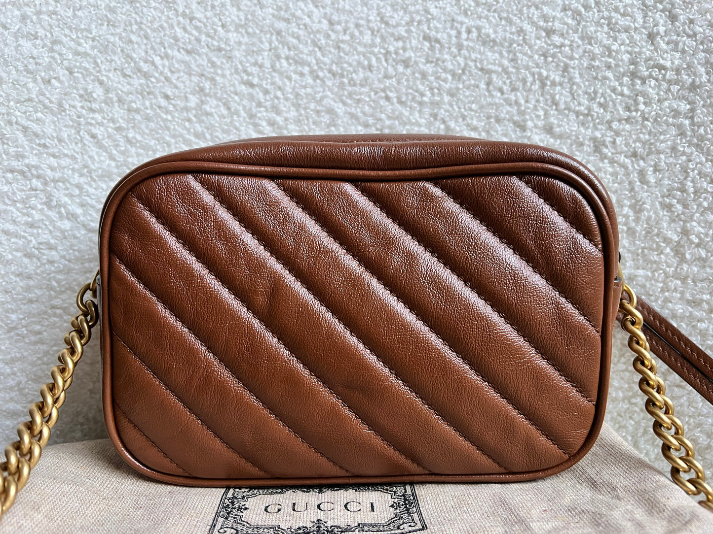 Gucci GG Brown Marmont Mini Shoulder Bag (RRP £1,360)