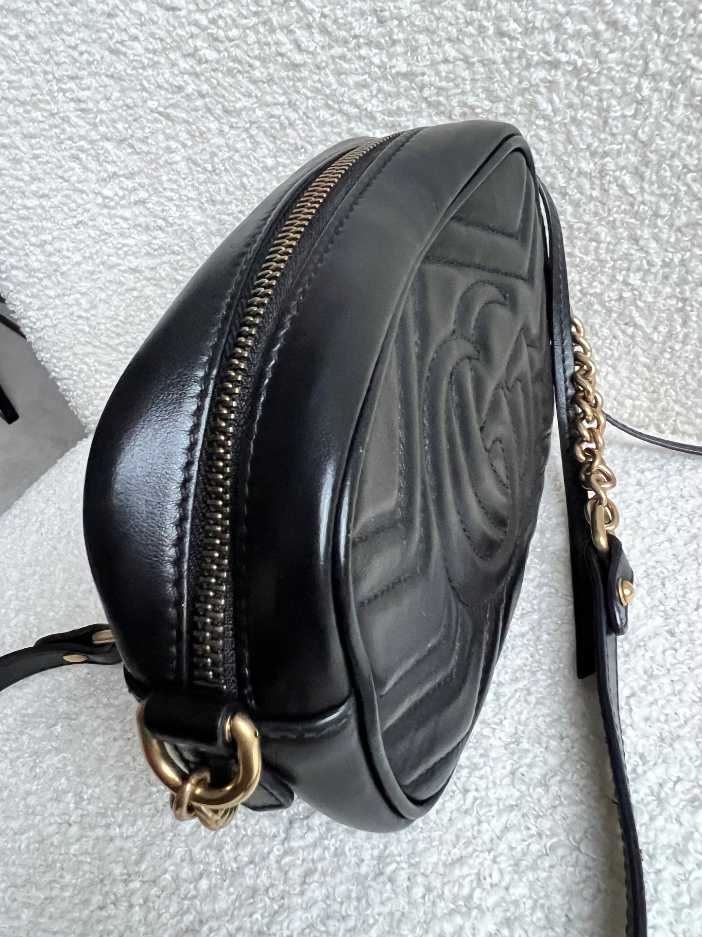 Gucci GG Black Marmont Mini Shoulder Bag (RRP £1,360)