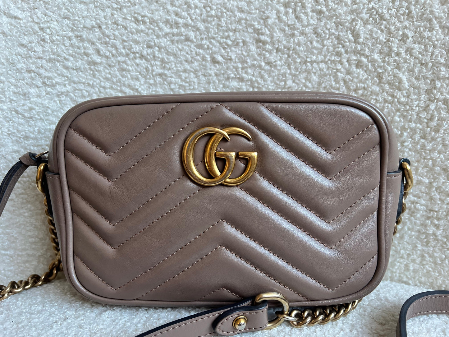 Gucci GG Dusty Pink Marmont Mini Shoulder Bag (RRP £1,360)
