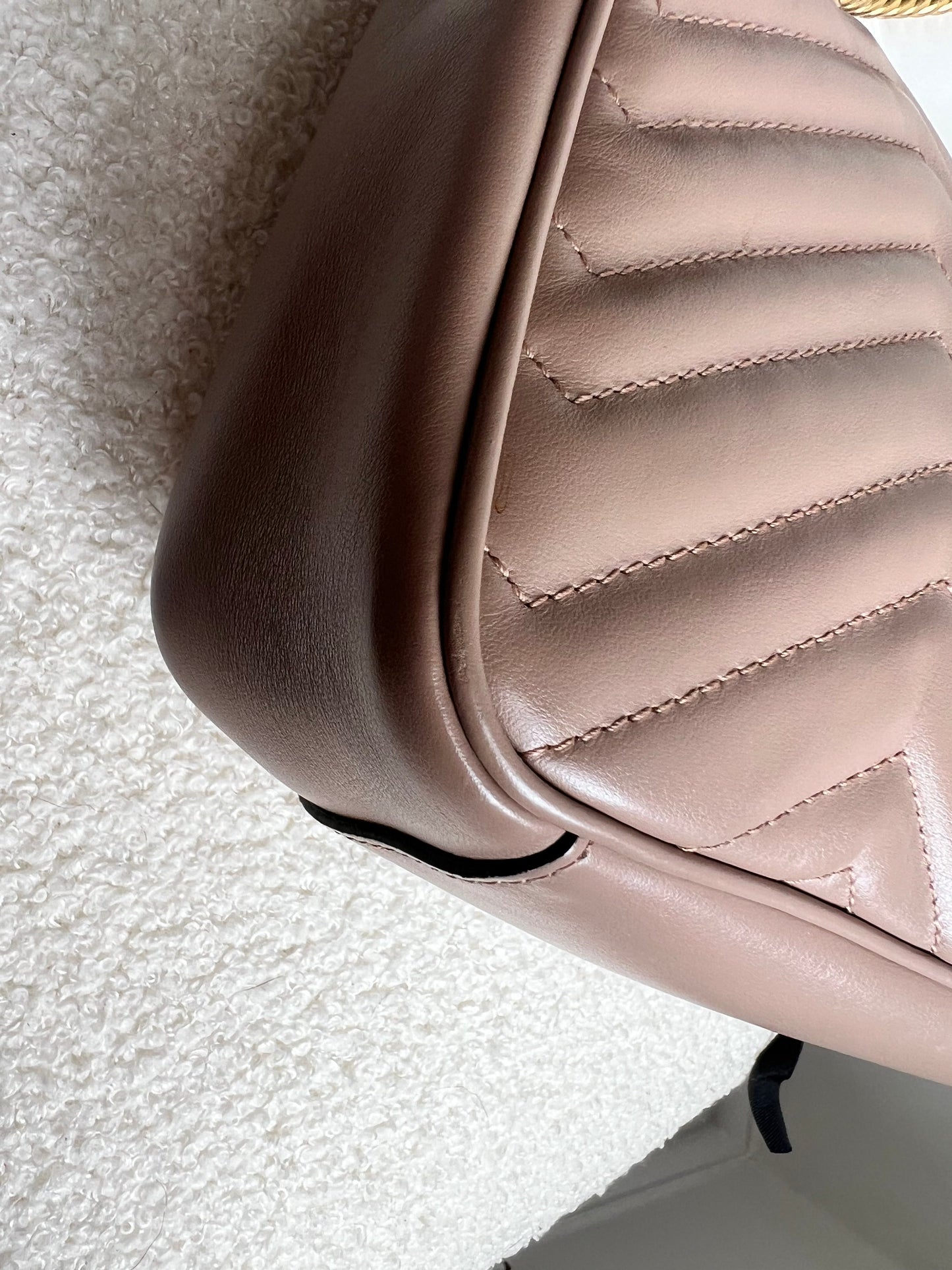Gucci GG Dusty Pink Marmont Small Shoulder Bag (RRP £2070)