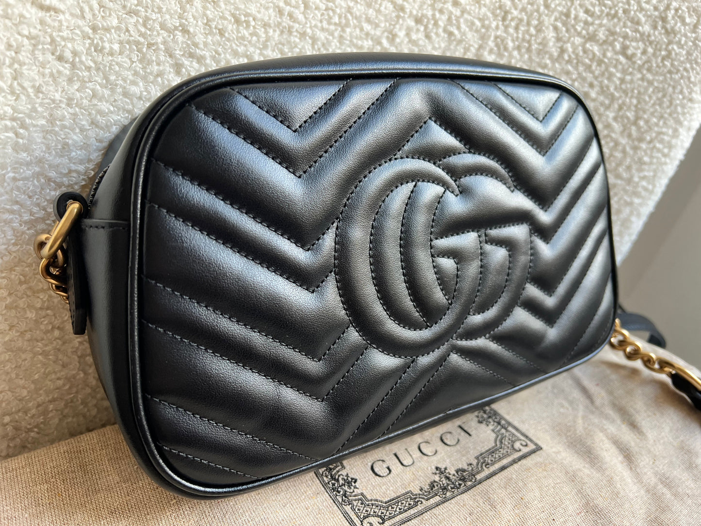 Gucci GG Black Marmont Small Shoulder Bag (RRP £1440)