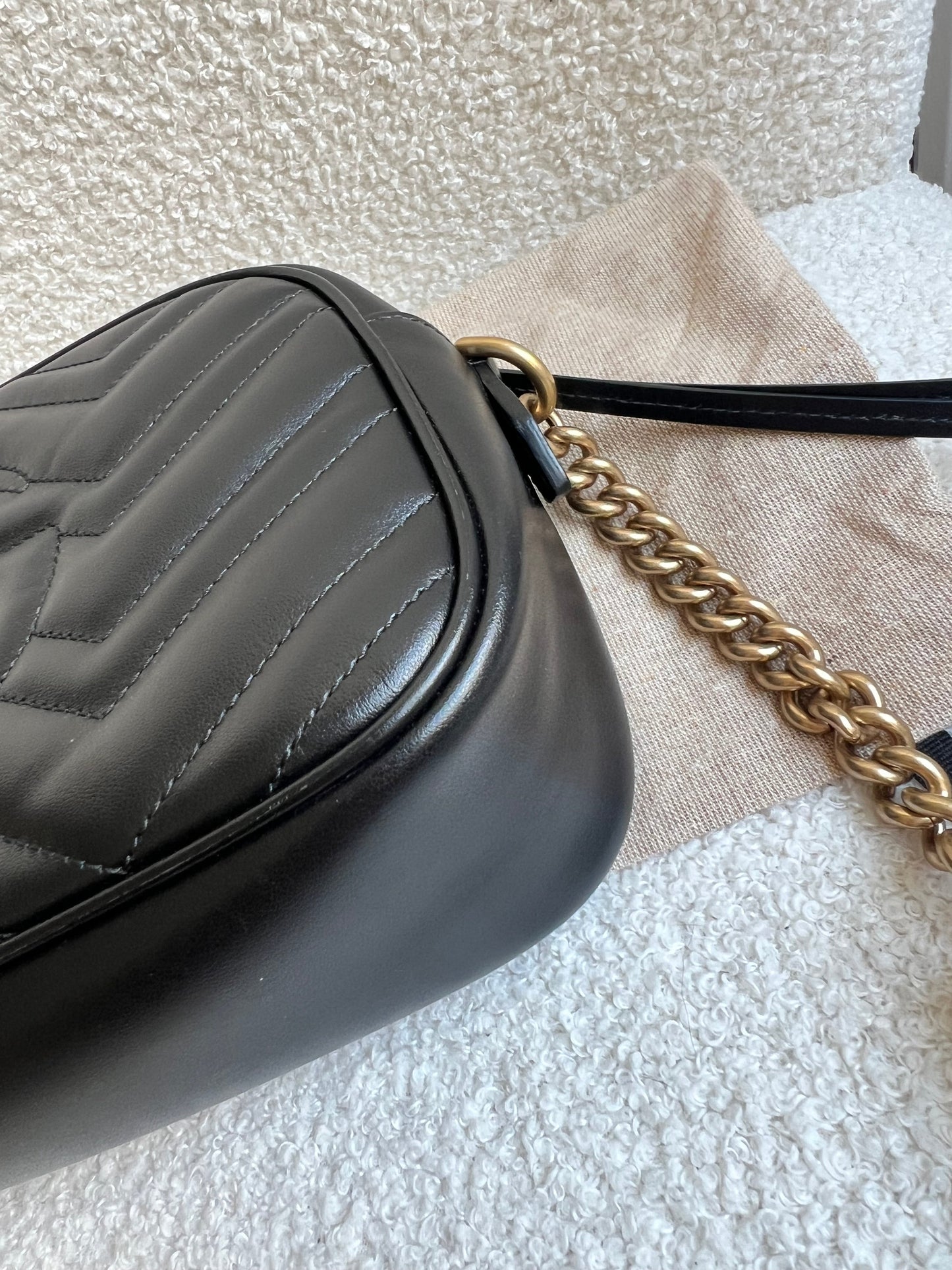 Gucci GG Black Marmont Small Shoulder Bag (RRP £1440)